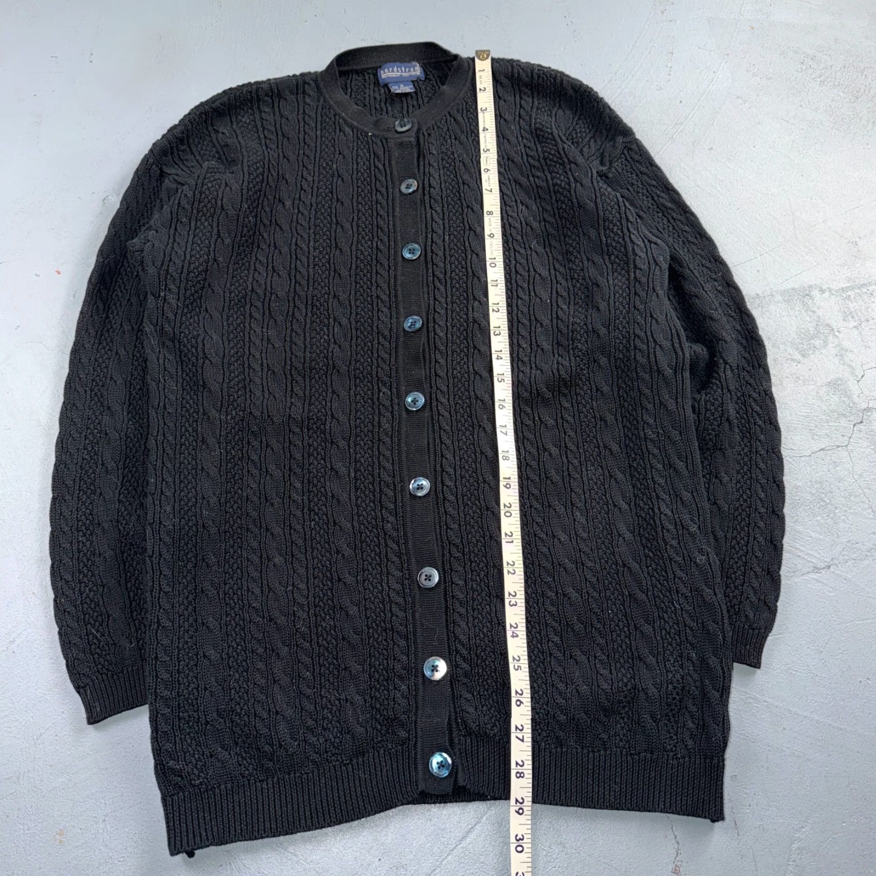 Nordstrom VINTAGE Nordstrom Cardigan Sweater 90s Black Button Front Long Sleeve M Womens Size M / US 6-8 / IT 42-44 - 5 Thumbnail