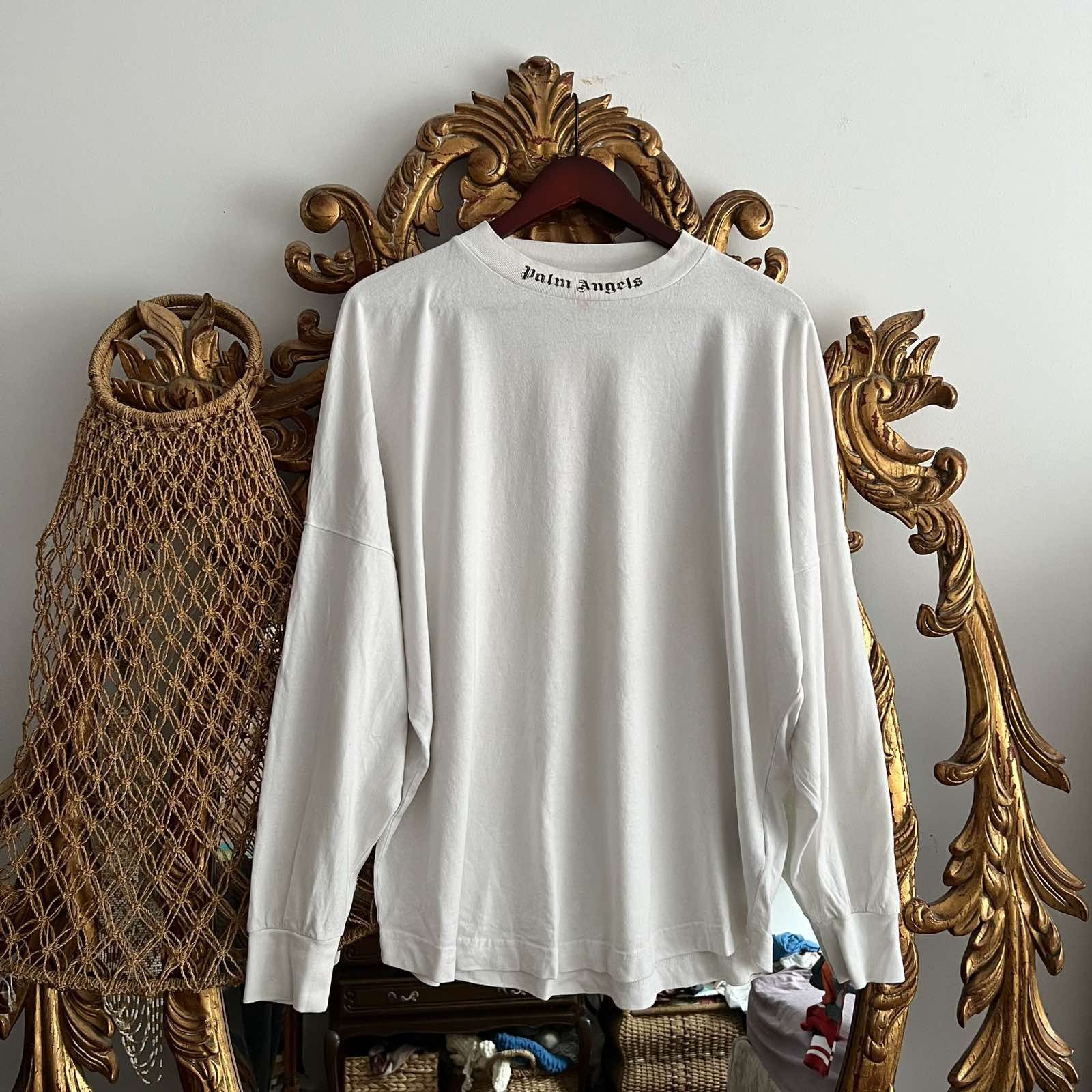 Palm Angels Palm Angels White Long Sleeve with multicolour logo Size US M / EU 48-50 / 2 - 2 Thumbnail