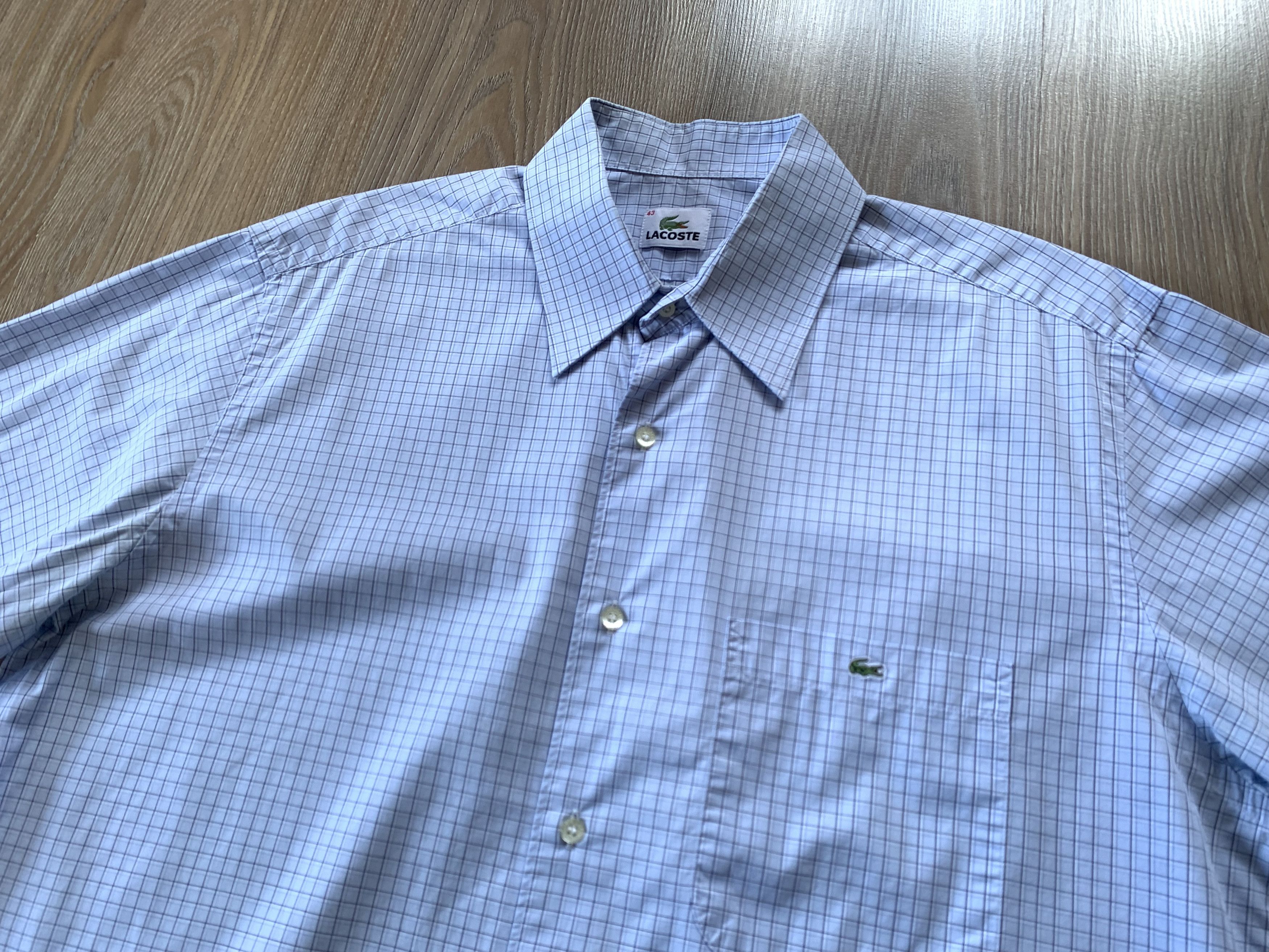 Lacoste × Vintage Lacoste Vintage Short Sleeve Plaid Shirt Size US M / EU 48-50 / 2 - 4 Thumbnail