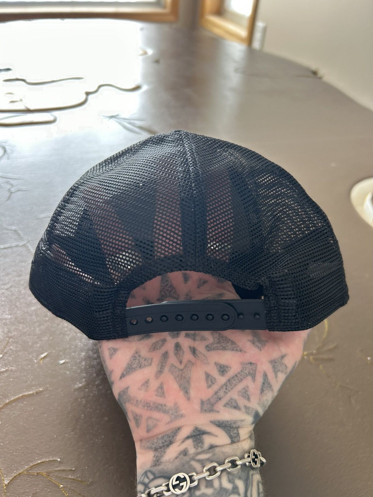 Harley Davidson Harley Davidson Skull Trucker Hat Black red Size ONE SIZE - 3 Thumbnail
