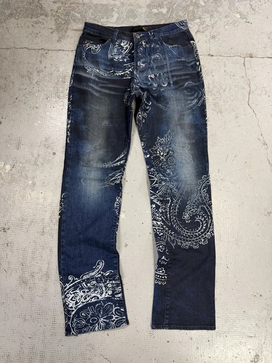 Roberto Cavalli AW2003 Cavalli Navy Blue Presley Ocean Denim Jeans Size US 30 / EU 46 - 1 Thumbnail
