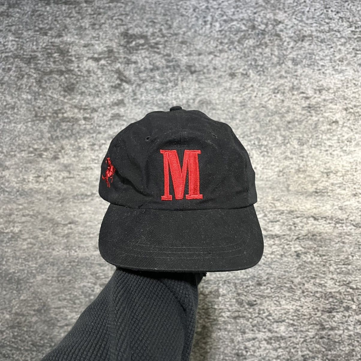 Marlboro VINTAGE 90s MARLBORO BLACK RED LOGO COWBOY WESTERN STYLE HAT Size ONE SIZE - 1 Thumbnail