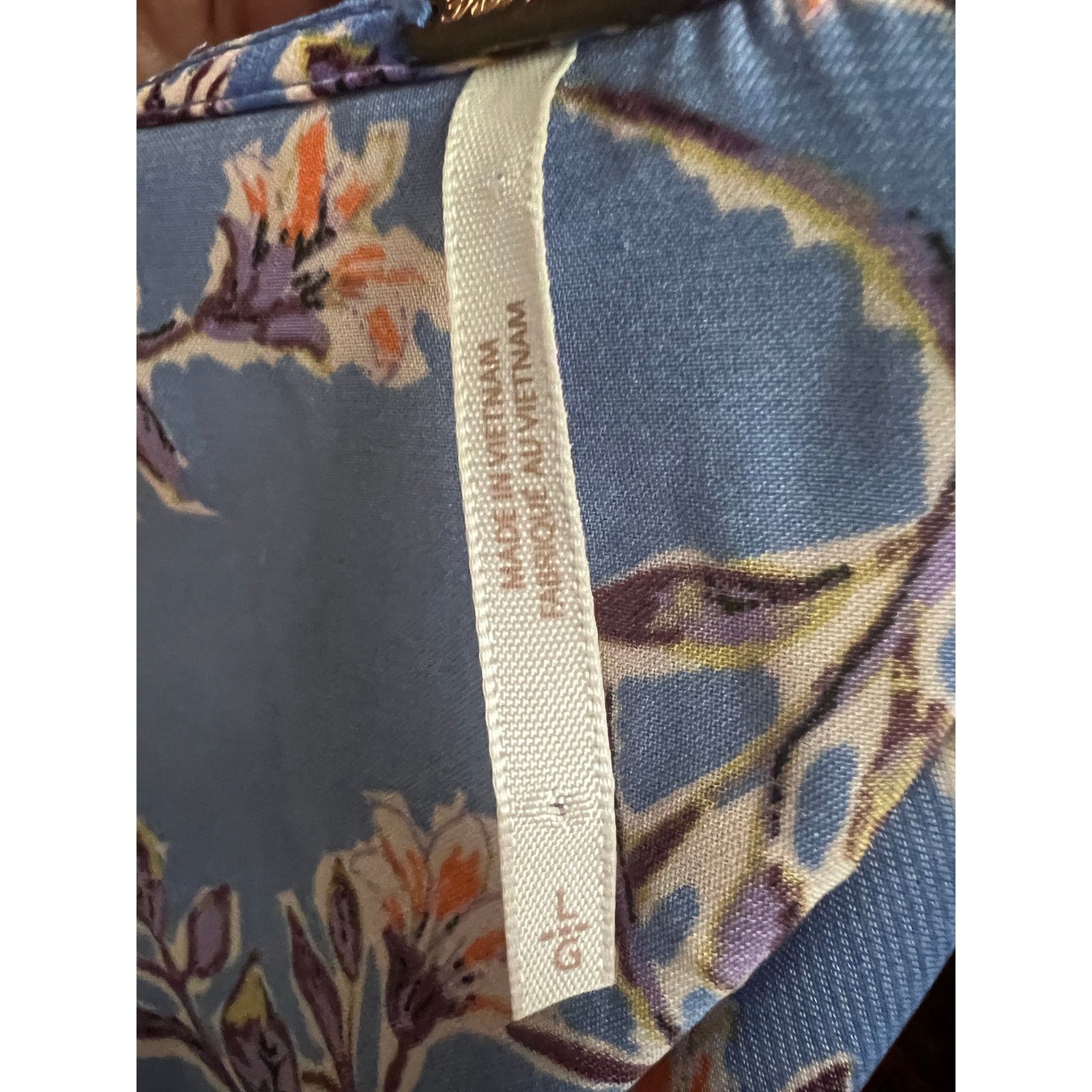 Free People Free People Santiago Blue Floral Boho Peasant Crop Top Large Size L / US 10 / IT 46 - 8 Thumbnail