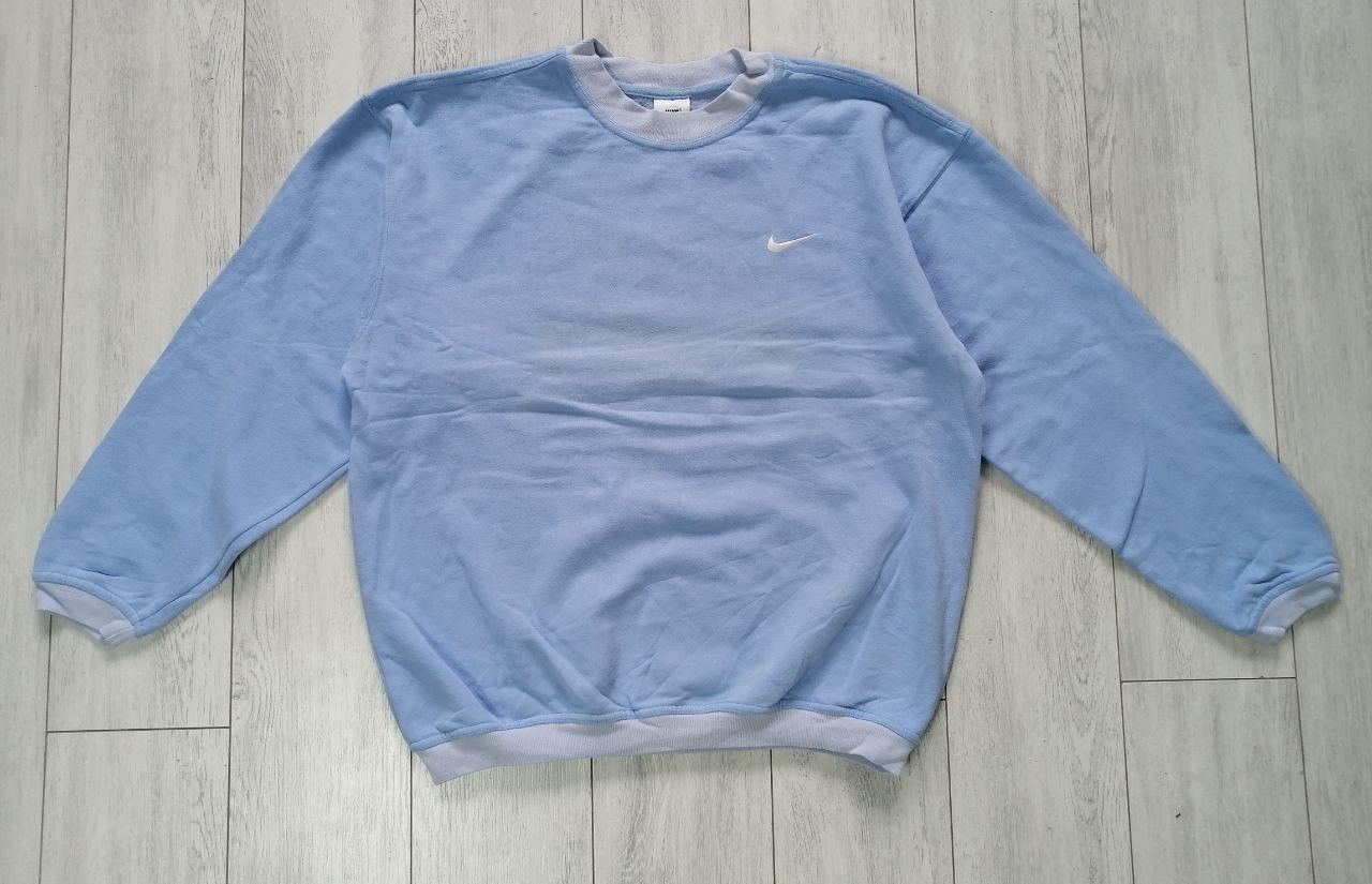 Nike Nike vintage sweatshirt blue 90s rare small swoosh Size US M / EU 48-50 / 2 - 1 Thumbnail