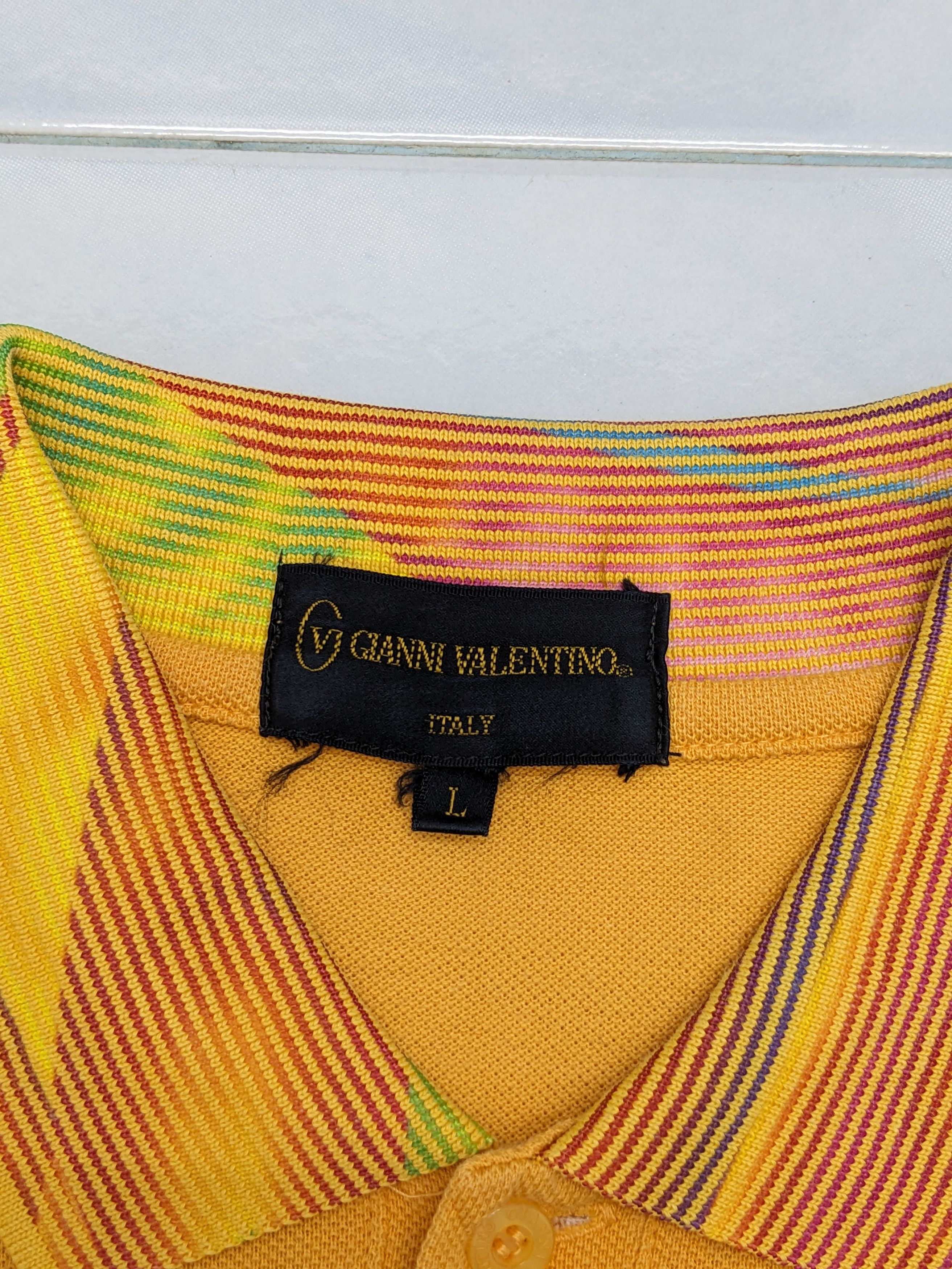 Gianni Valentino × Valentino GIANNI VALENTINO ITALIAN DESIGNER POLO SHIRT Size US L / EU 52-54 / 3 - 8 Thumbnail