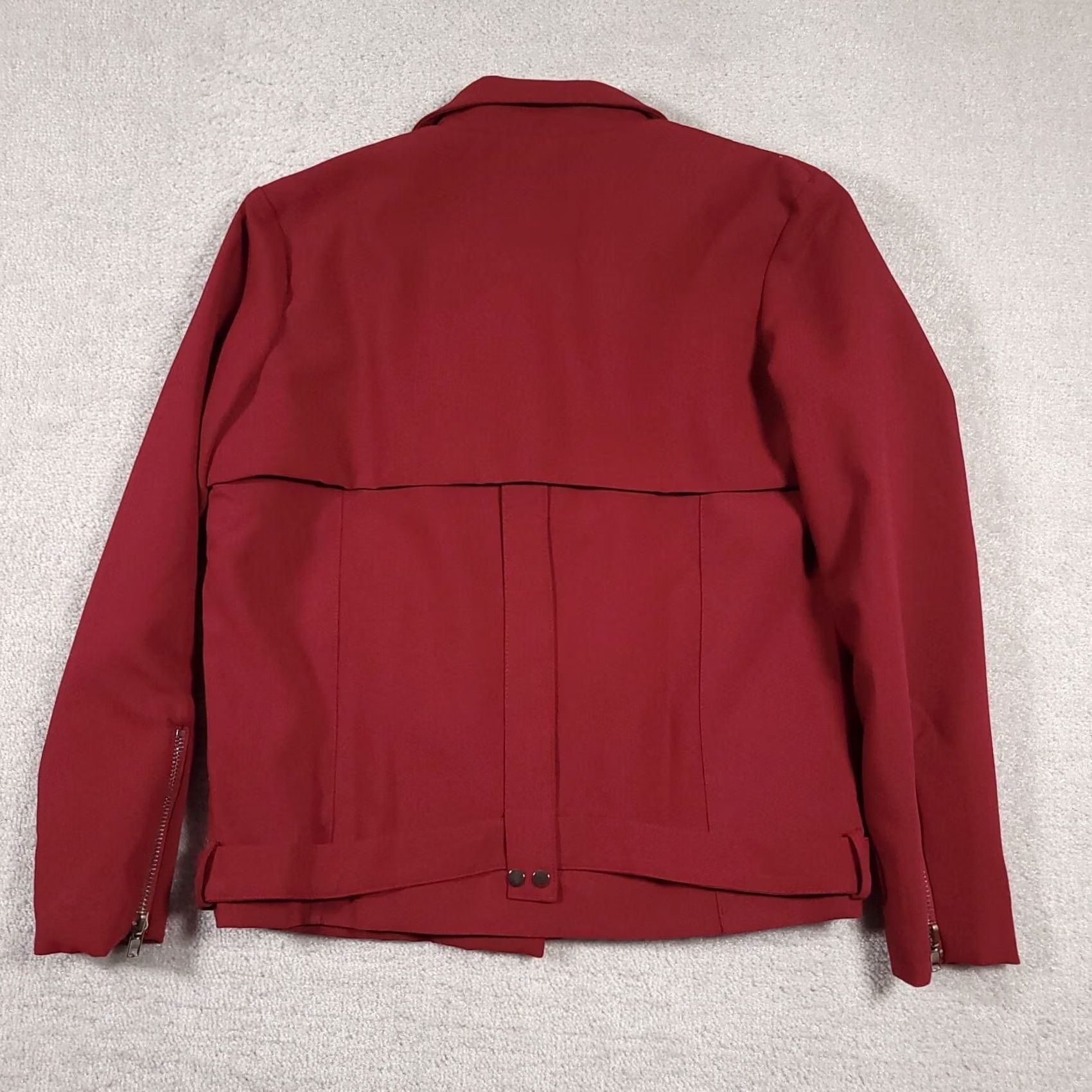 Vintage Hayden Los Angeles Coat Women's Medium Red Zip Collared Lined Outerwear Size M / US 6-8 / IT 42-44 - 7 Thumbnail
