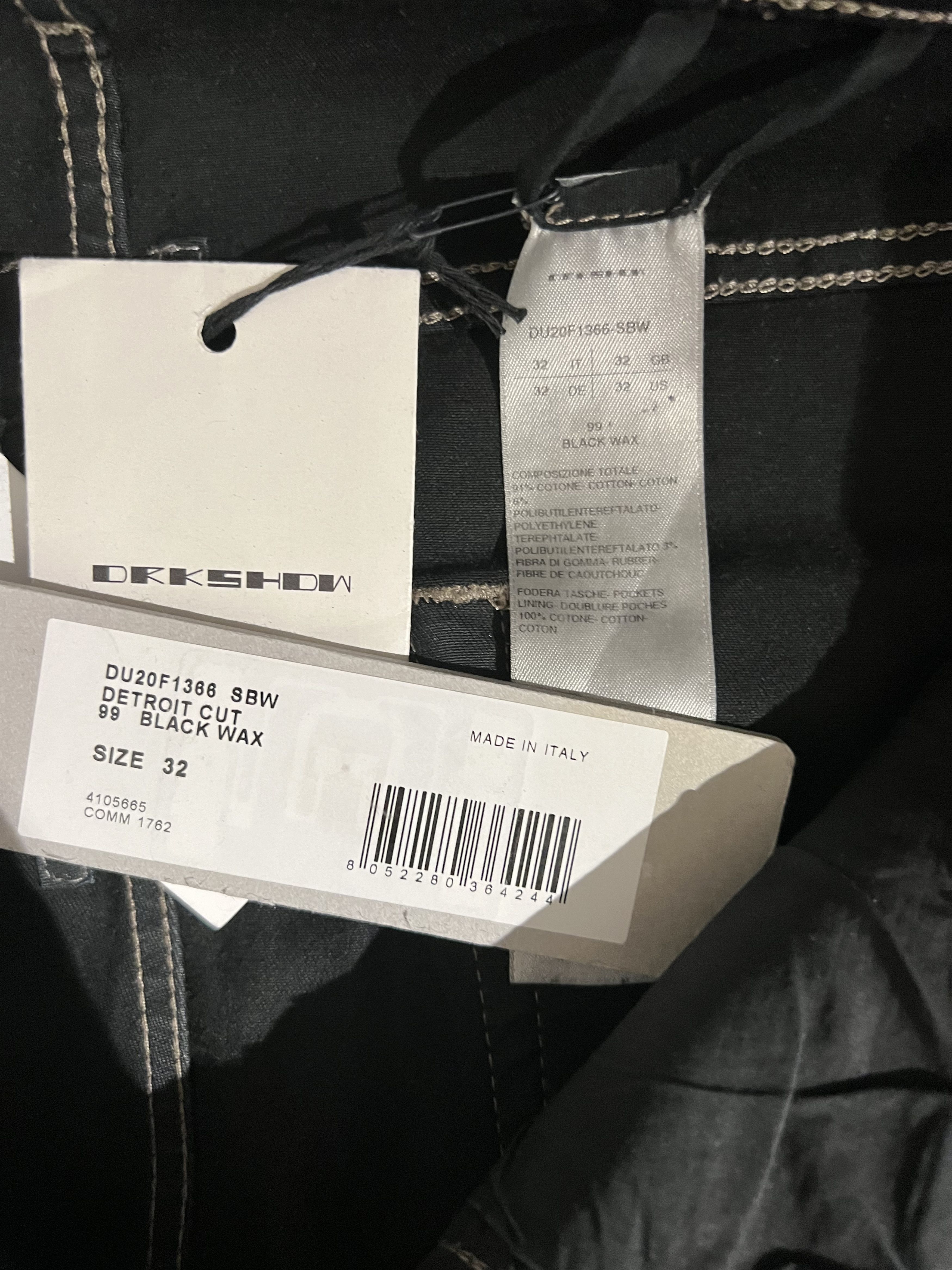 Rick Owens Drkshdw Rick Owens DRKSHDW Waxed Denim Detroit Cut SBW Size US 32 / EU 48 - 5 Thumbnail