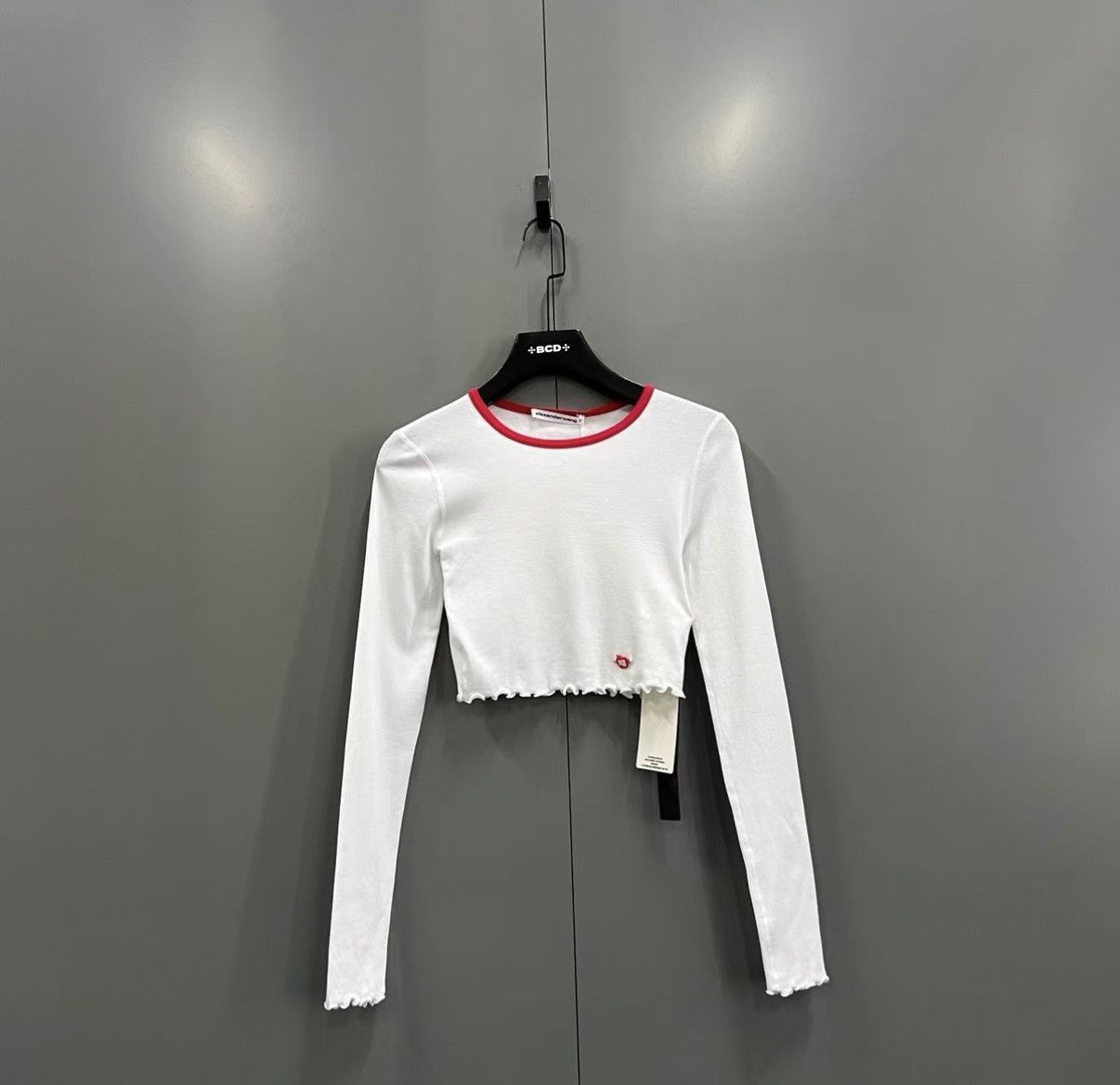 Alexander Wang Alexander Wang Red-trim Crew Neck Logo Long Sleeve J41 Size XS / US 0-2 / IT 36-38 - 1 Thumbnail