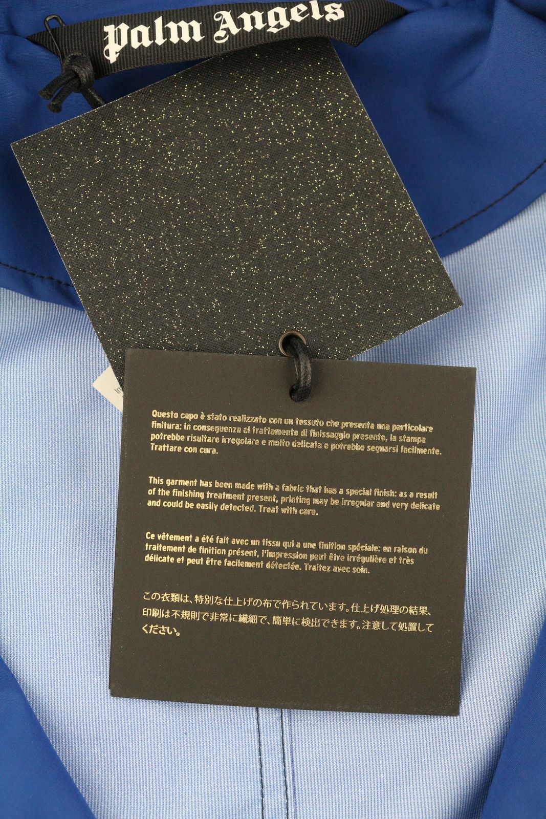 Palm Angels Blue Overcoat S Drawstring Hood Full Zip 86710 Size US S / EU 44-46 / 1 - 9 Thumbnail