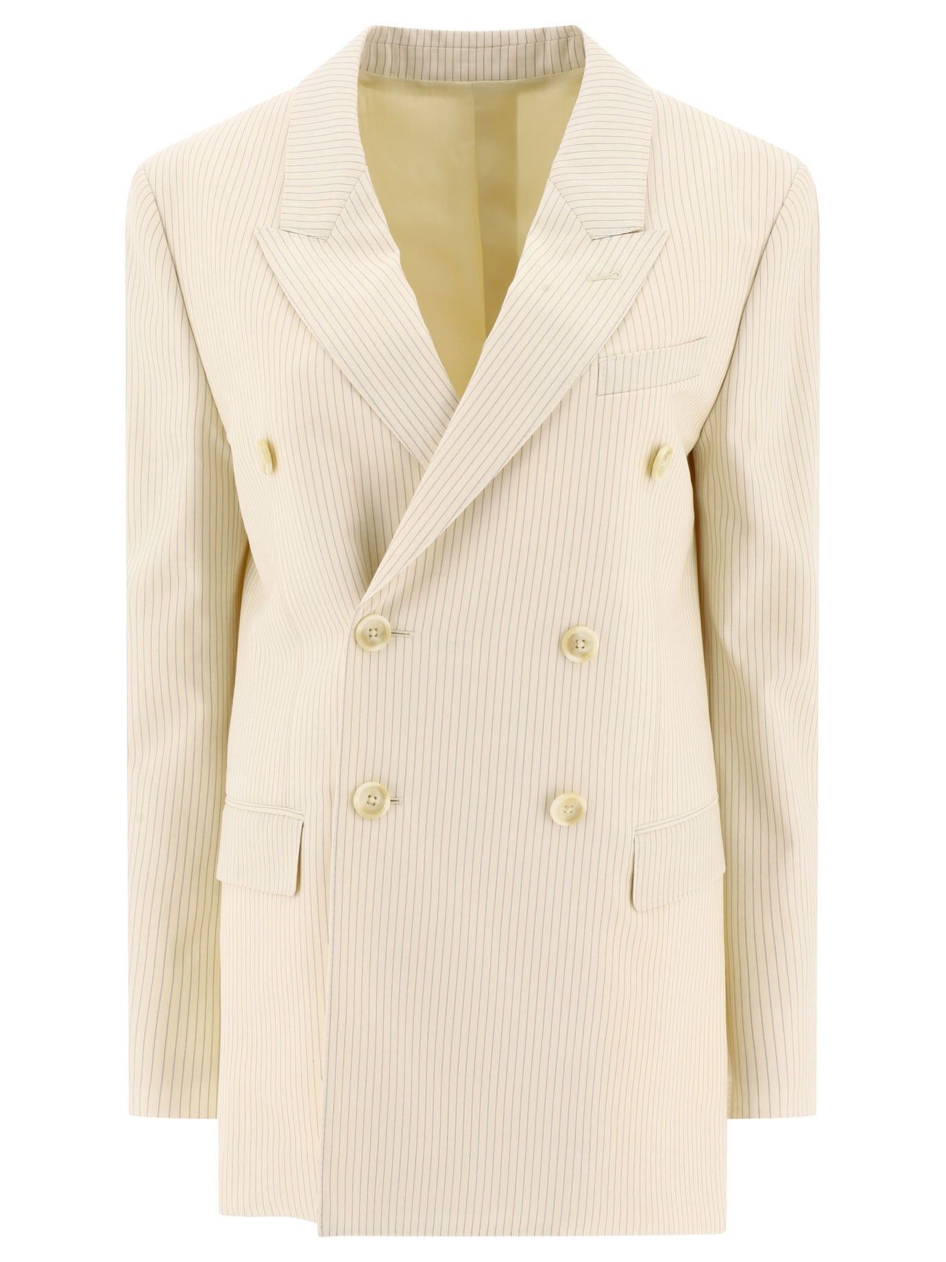 Celine o1y0725 Blazer in Cream Size M / US 6-8 / IT 42-44 - 1 Thumbnail