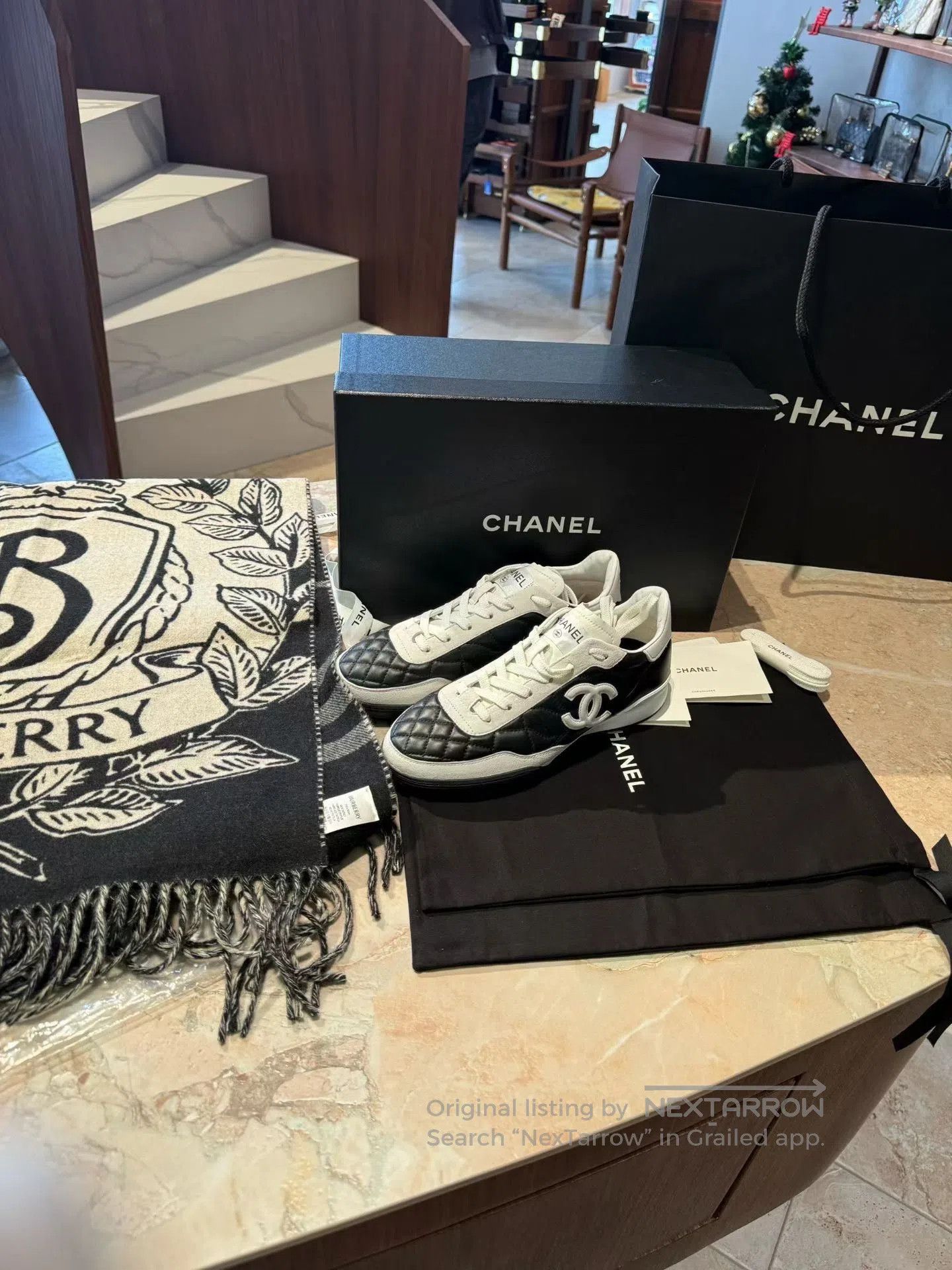 Burberry Burberry Black White Horse Cashmere Scarf. Size ONE SIZE - 9 Thumbnail
