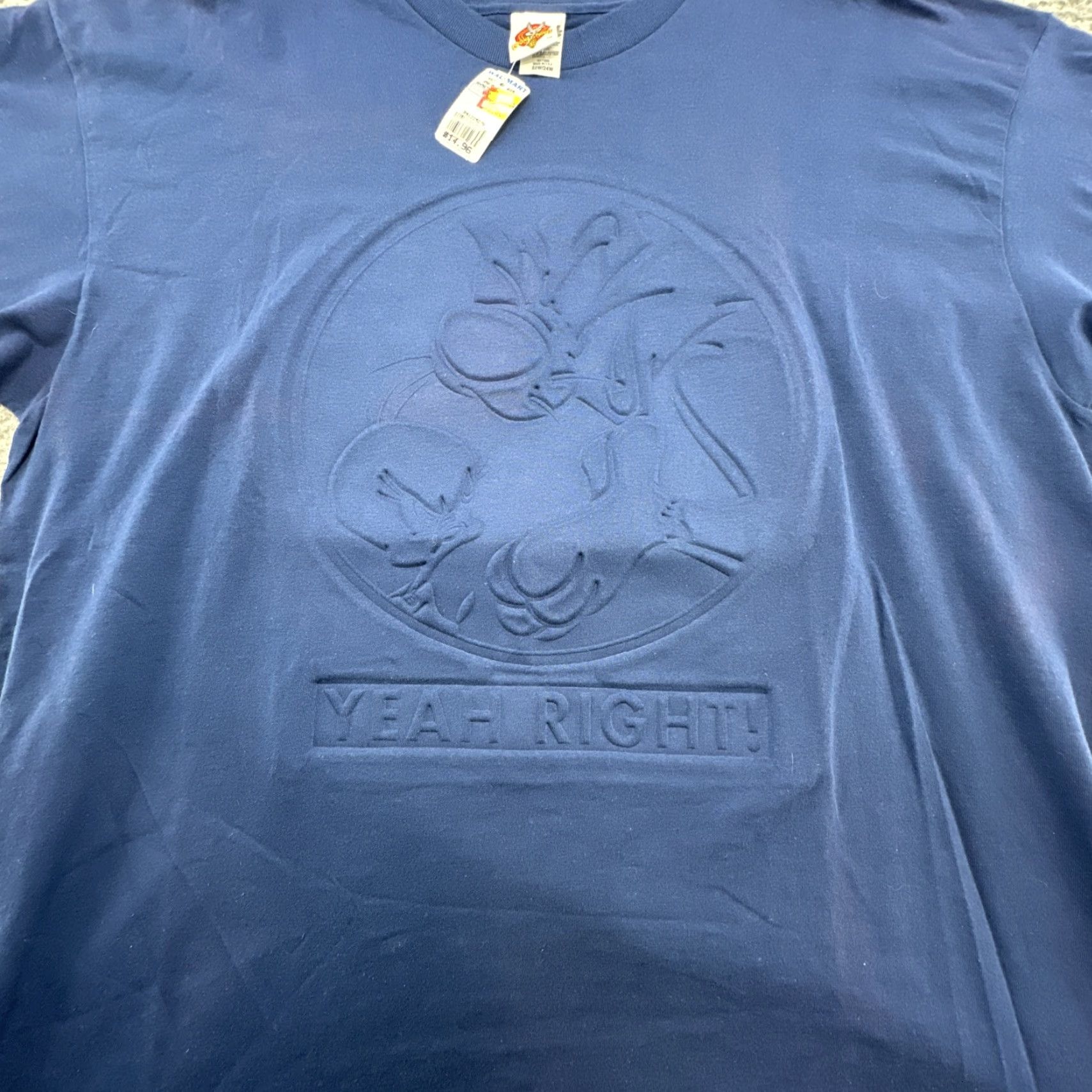 Vintage VINTAGE Looney Tunes T-Shirt 1997 Sylvester Tweety Embossed Graphic Print Crew Neck Short Sleeve Gray Cotton Men One Size 90s USA запрещ Size US M / EU 48-50 / 2 - 2 Thumbnail