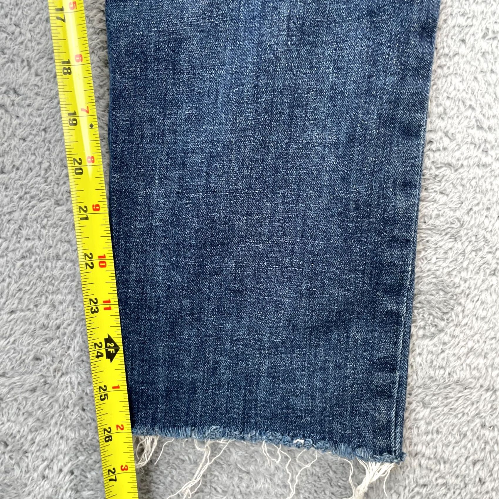 Vintage Joes Jeans Womens 27 Blue Cropped Straight Leg Denim Cotton Mid Rise Raw Hem Jeans Size 27" / US 4 / IT 40 - 7 Thumbnail