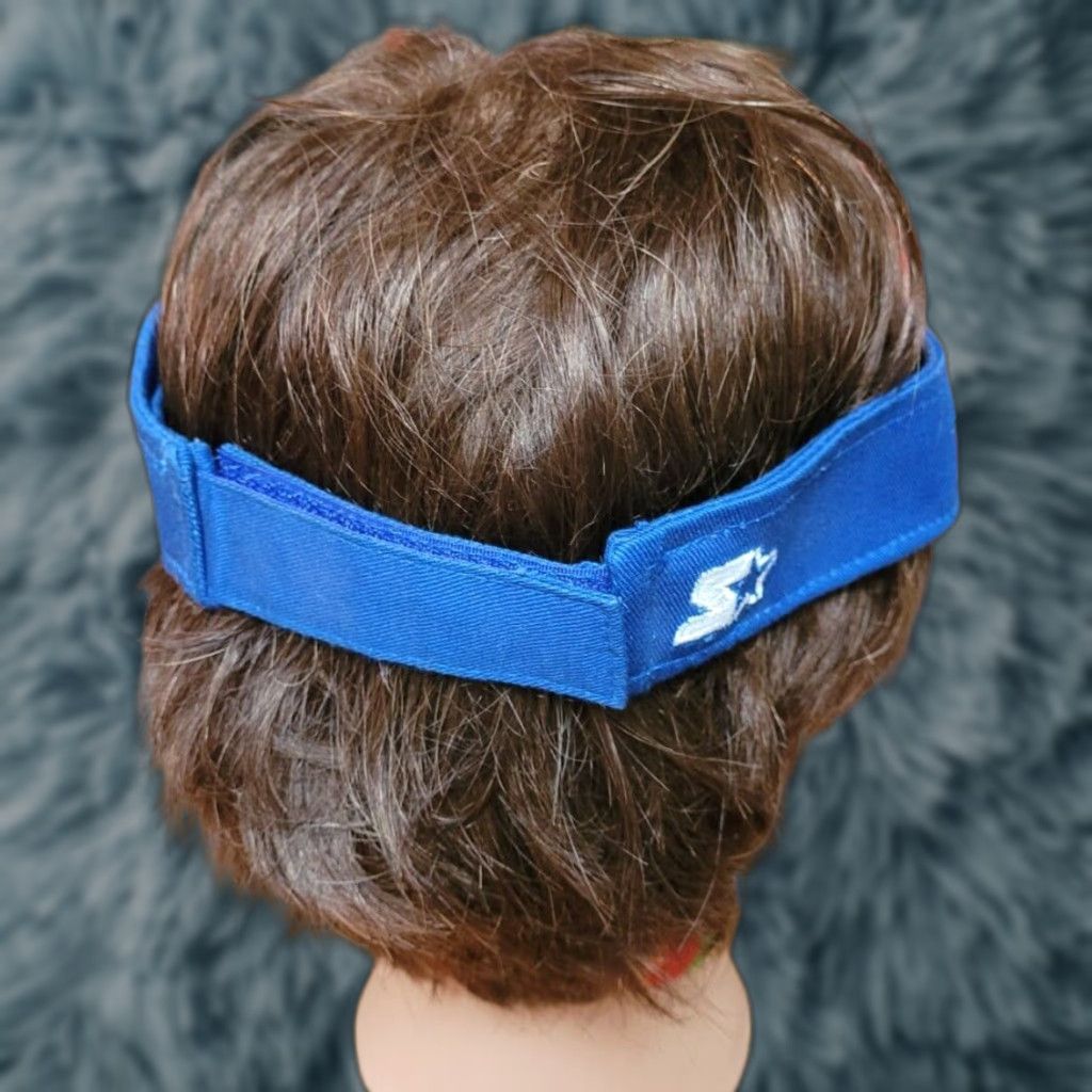 Starter Starter Visor Hat Cap Adjustable Blue 90s Sports Gear Men Adjustable Strapback Mens Caps Size ONE SIZE - 1 Thumbnail