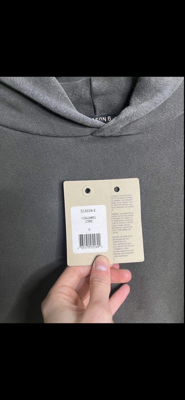 Yeezy Yeezy Season 6 Core Grey Hoodie Made in USA Size US S / EU 44-46 / 1 - 9 Thumbnail