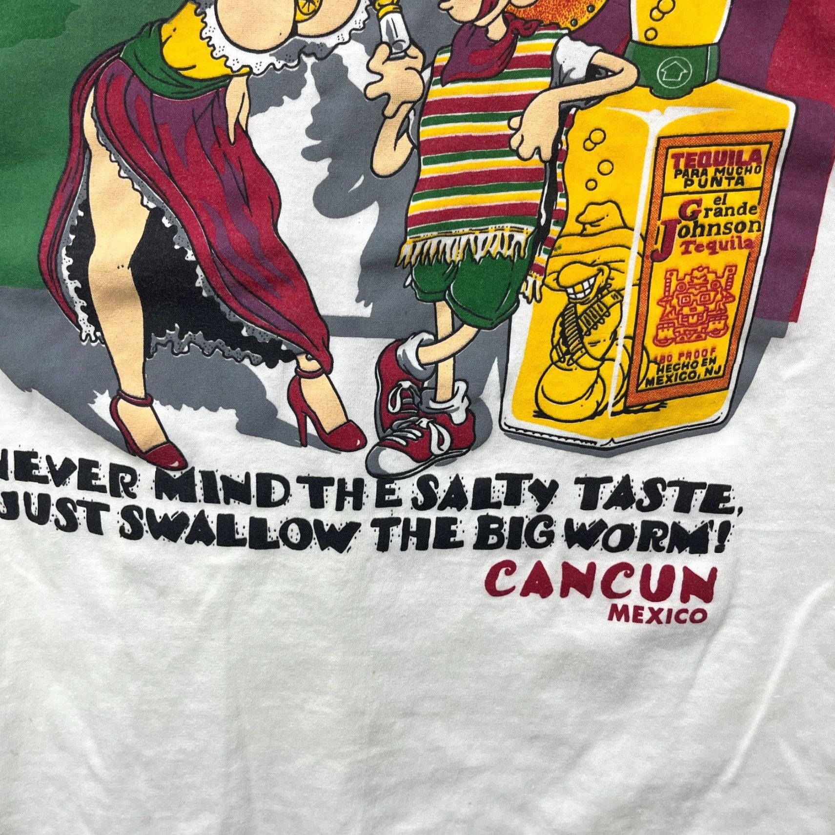 Vintage VINTAGE 90s El Grande Johnson Mexico Tequila Souvenir T-shirt Large Funny Sex Shirt Mens L White Size US L / EU 52-54 / 3 - 6 Thumbnail