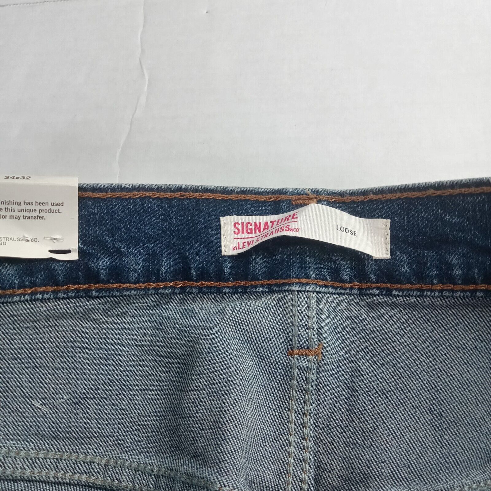 Levi's Signature By Levi's Loose Jeans Men's 34x32 Blue Denim Flex Size US 34 / EU 50 - 5 Thumbnail