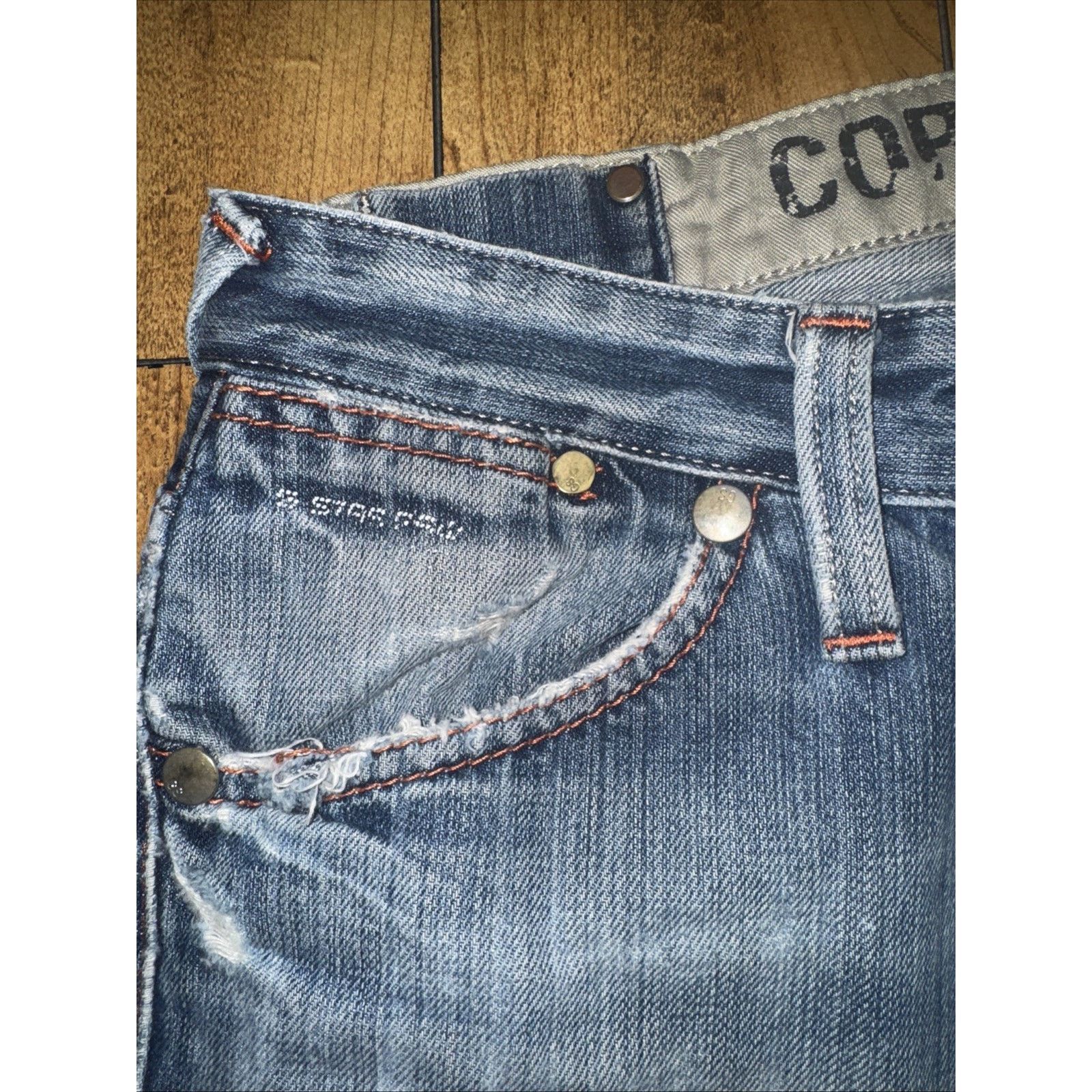 G-Star × Vintage G Star Raw Denim Jeans Blue 30x29 Distressed Y2K Core Size US 30 / EU 46 - 7 Thumbnail