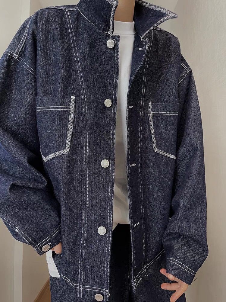 Japanese Brand × Vintage Outdoor retro fashion y2k contrast thread denim jacket Size US M / EU 48-50 / 2 - 3 Thumbnail