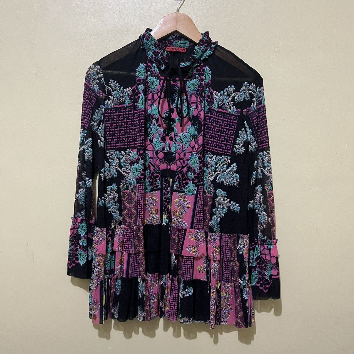 Vivienne Tam VIVIENNE TAM - MESH BIRD AND FLORAL DRESS Size XS / US 0-2 / IT 36-38 - 1 Thumbnail