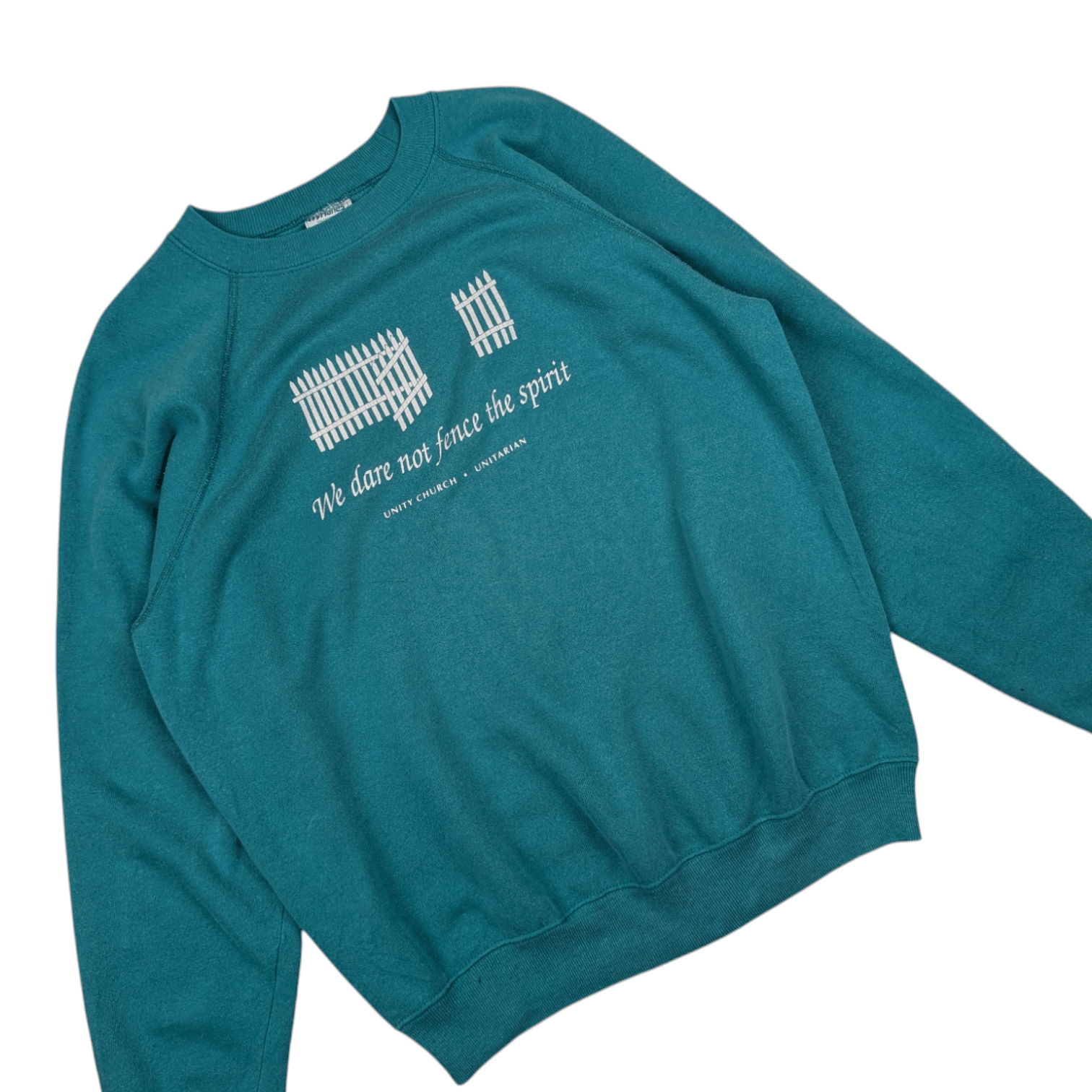 Hanes Vintage 80's HANES Unity Church Jumper Sweatshirt Size US L / EU 52-54 / 3 - 3 Thumbnail