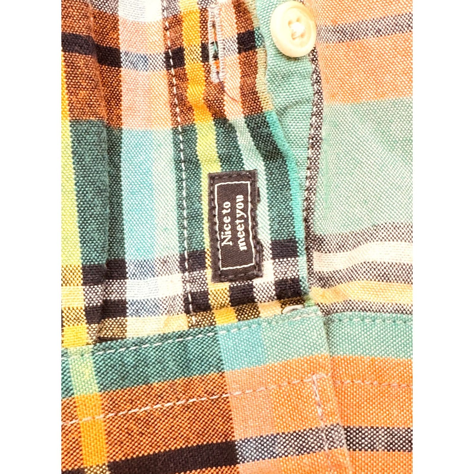 Scotch & Soda Scotch & Soda Shirt XL Mens Green Multicolour Regular Cotton Button-Up Long Sleeve Twill Striped 2884 Size US XL / EU 56 / 4 - 5 Thumbnail