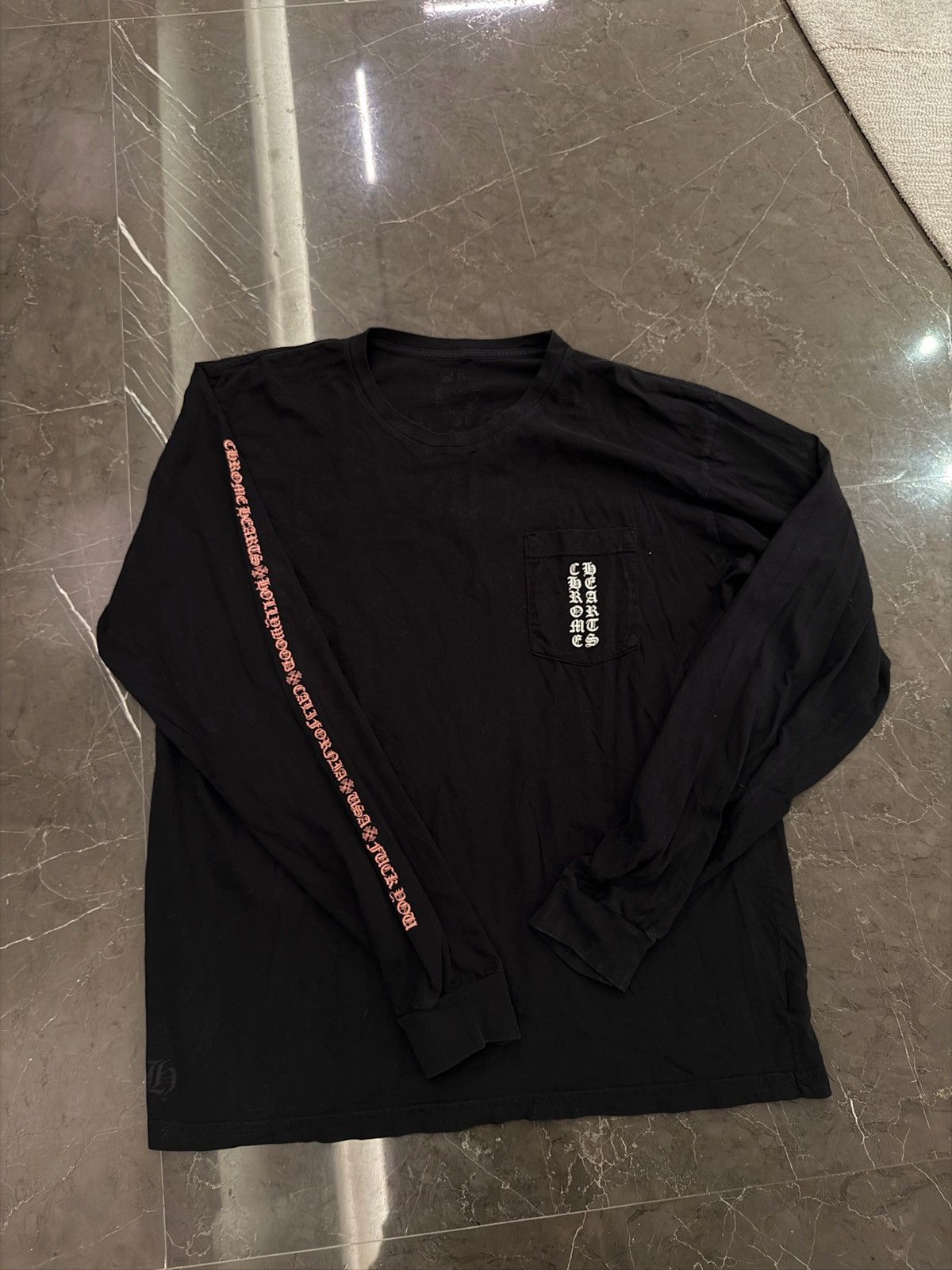Chrome Hearts Pink chrome text longsleeve Size US XL / EU 56 / 4 - 1 Thumbnail