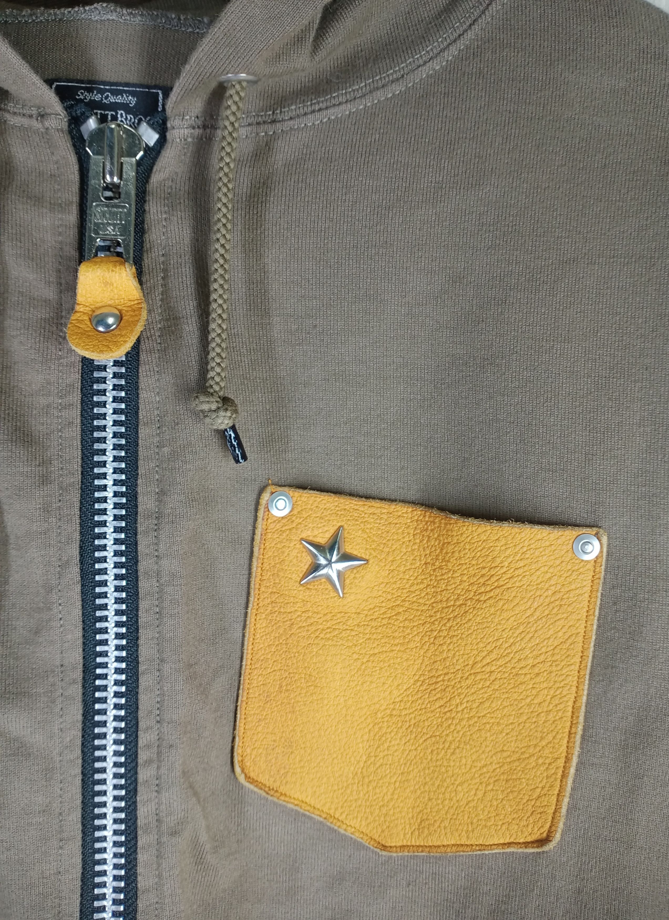 Schott Rare Vintage Schott N.Y.C Leather Pocket Zipper Hoodie Size US S / EU 44-46 / 1 - 3 Thumbnail