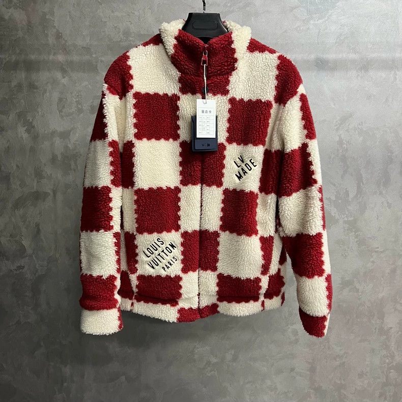 Louis Vuitton Louis Vuitton Red checkerboard monogrammed embroidered zip Size US L / EU 52-54 / 3 - 1 Thumbnail