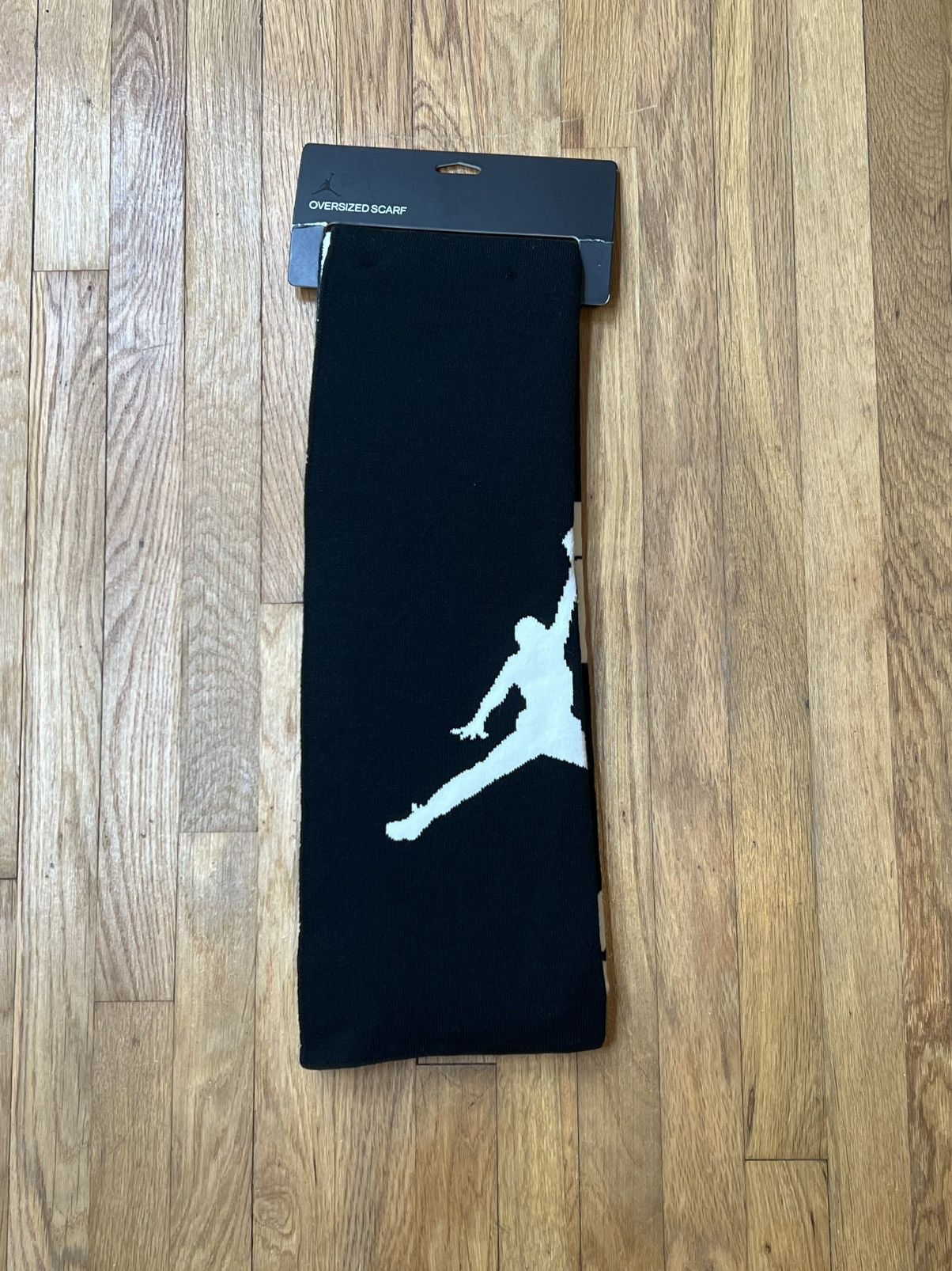 Jordan Brand Nike Air Jordan Oversized Scarf Black Double Layer Knit Size ONE SIZE - 2 Thumbnail