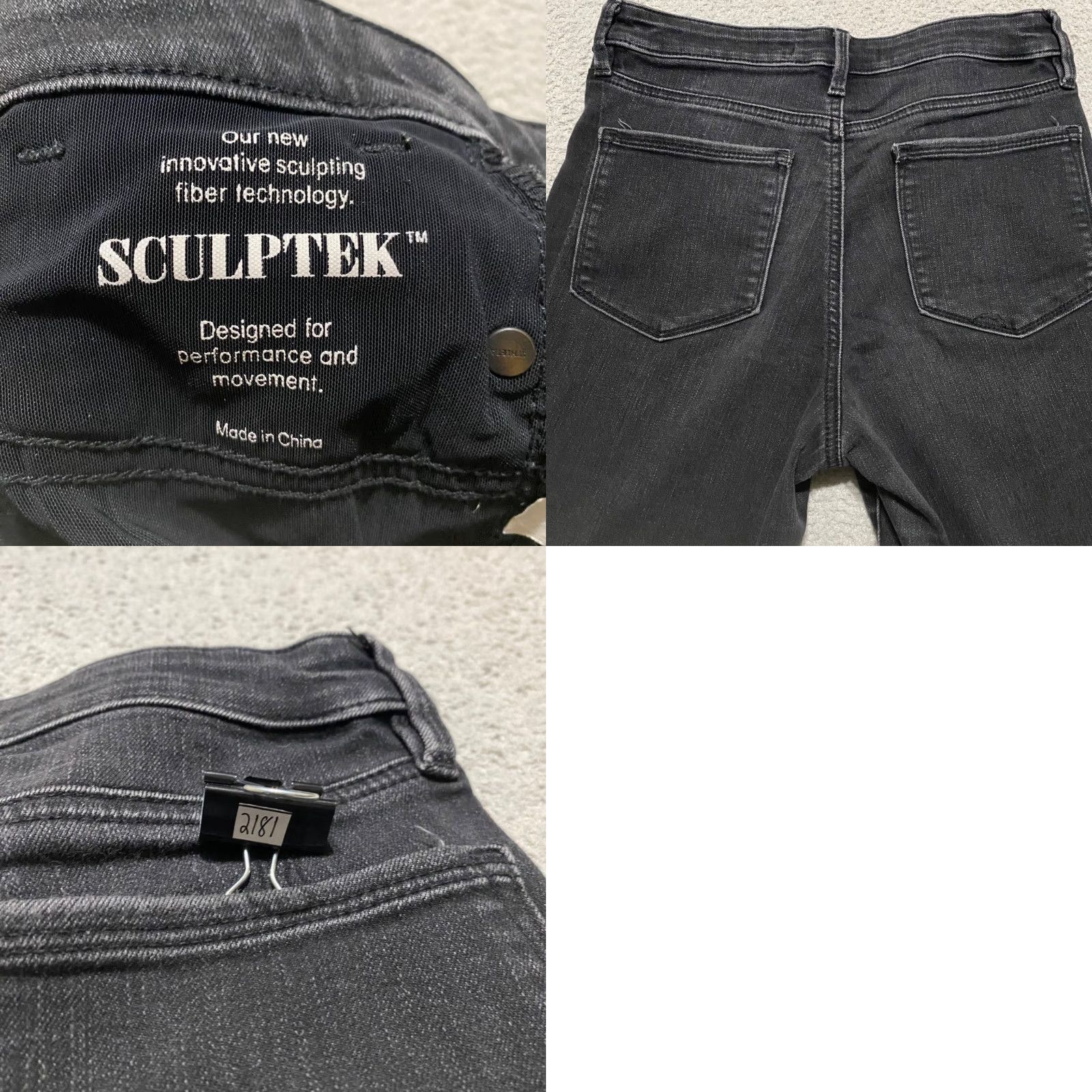 Athleta Athleta Jeans Womens 6P Faded Black Denim Dark Wash High Rise Straight Crop Size 28" / US 6 / IT 42 - 9 Thumbnail
