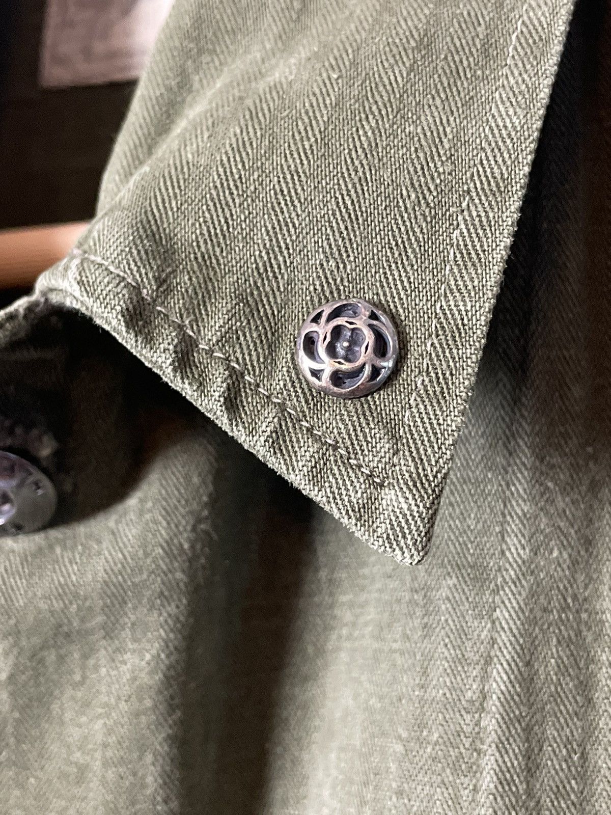 GOOD ART HLYWD Vintage Good Art Hlywd HBT Jacket with 11 Silver Pieces Size US L / EU 52-54 / 3 - 7 Thumbnail
