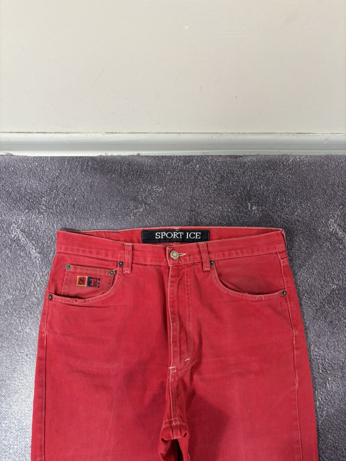 Iceberg Vintage Iceberg Sport Men’s Red Luxury Denim Baggy Jeans Size US 32 / EU 48 - 5 Thumbnail