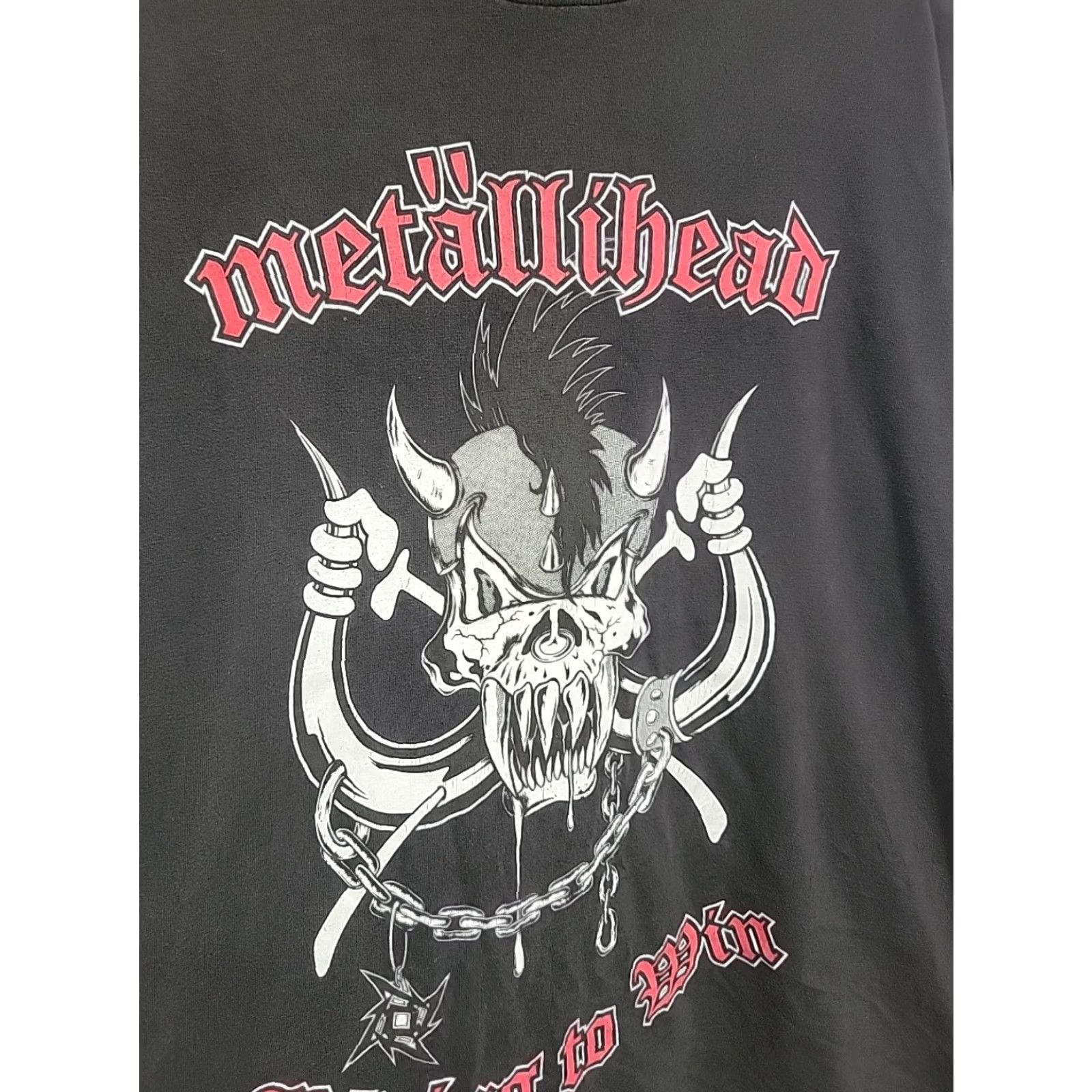 Vintage Vintage 1999 Metallica Met Club Metalhead Living To Win Black T Shirt L Mens Size US L / EU 52-54 / 3 - 3 Thumbnail