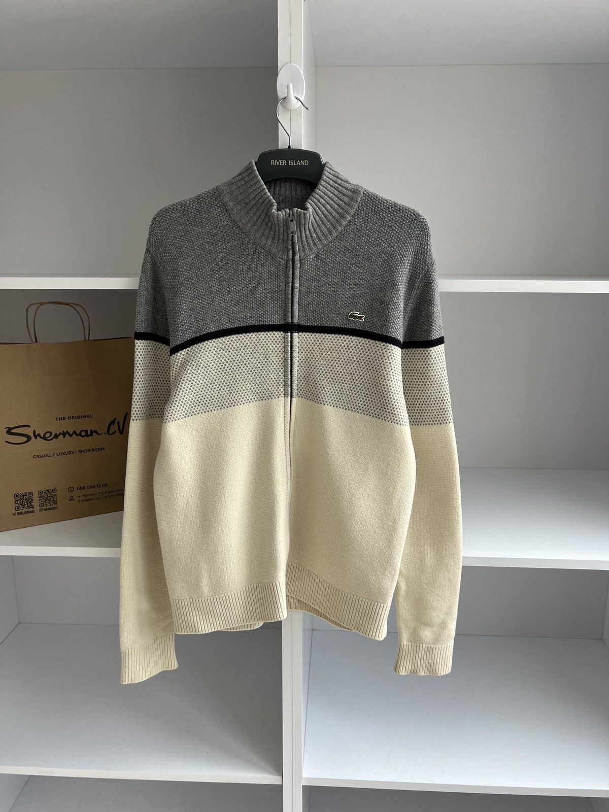 Lacoste × Vintage Vintage Lacoste Zip Sweatshirt Size US L / EU 52-54 / 3 - 5 Thumbnail