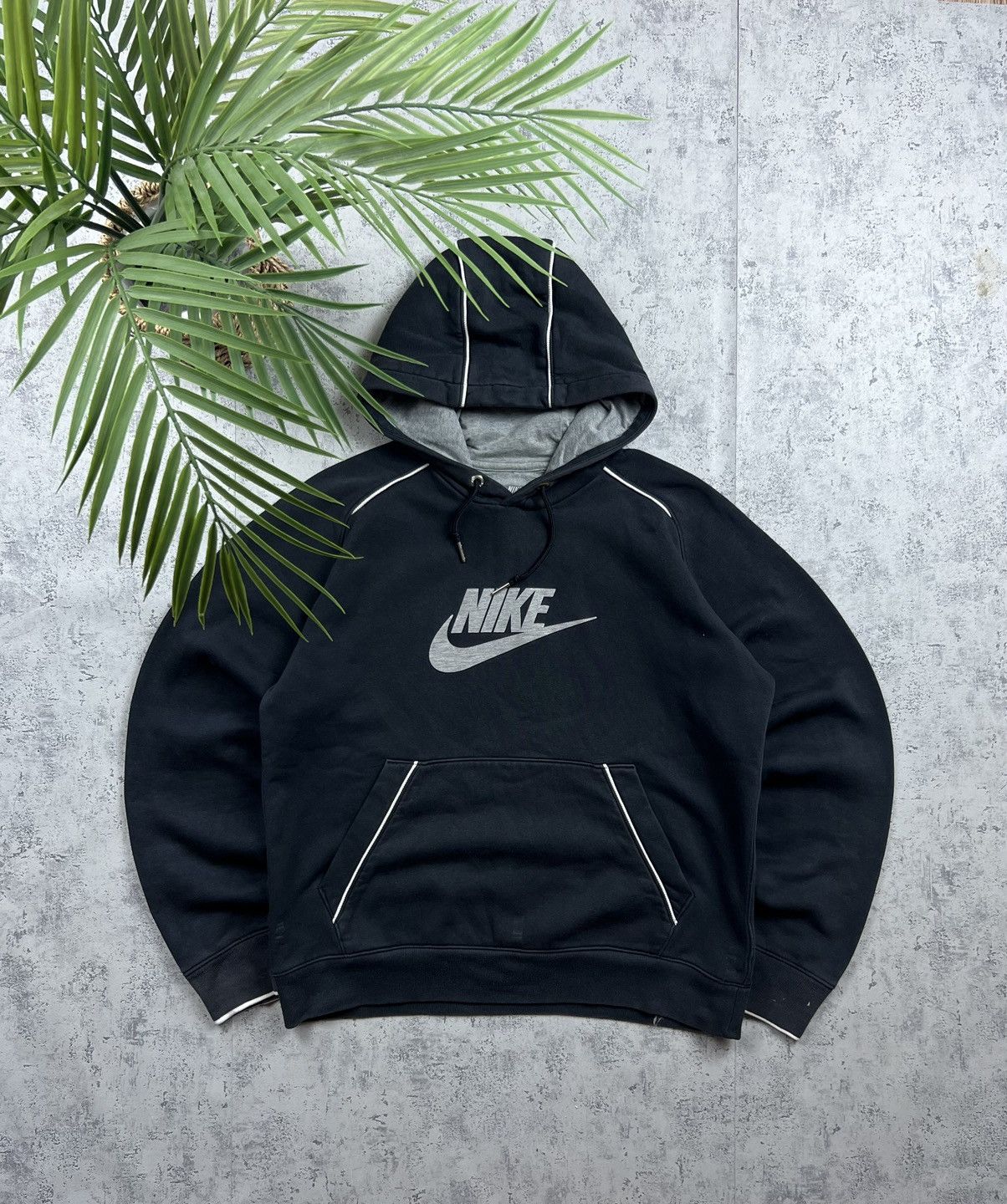 Nike × Vintage 90s Nike Retro Logo Vintage Y2K Oversized Pullover Hoodie Size US S / EU 44-46 / 1 - 1 Thumbnail