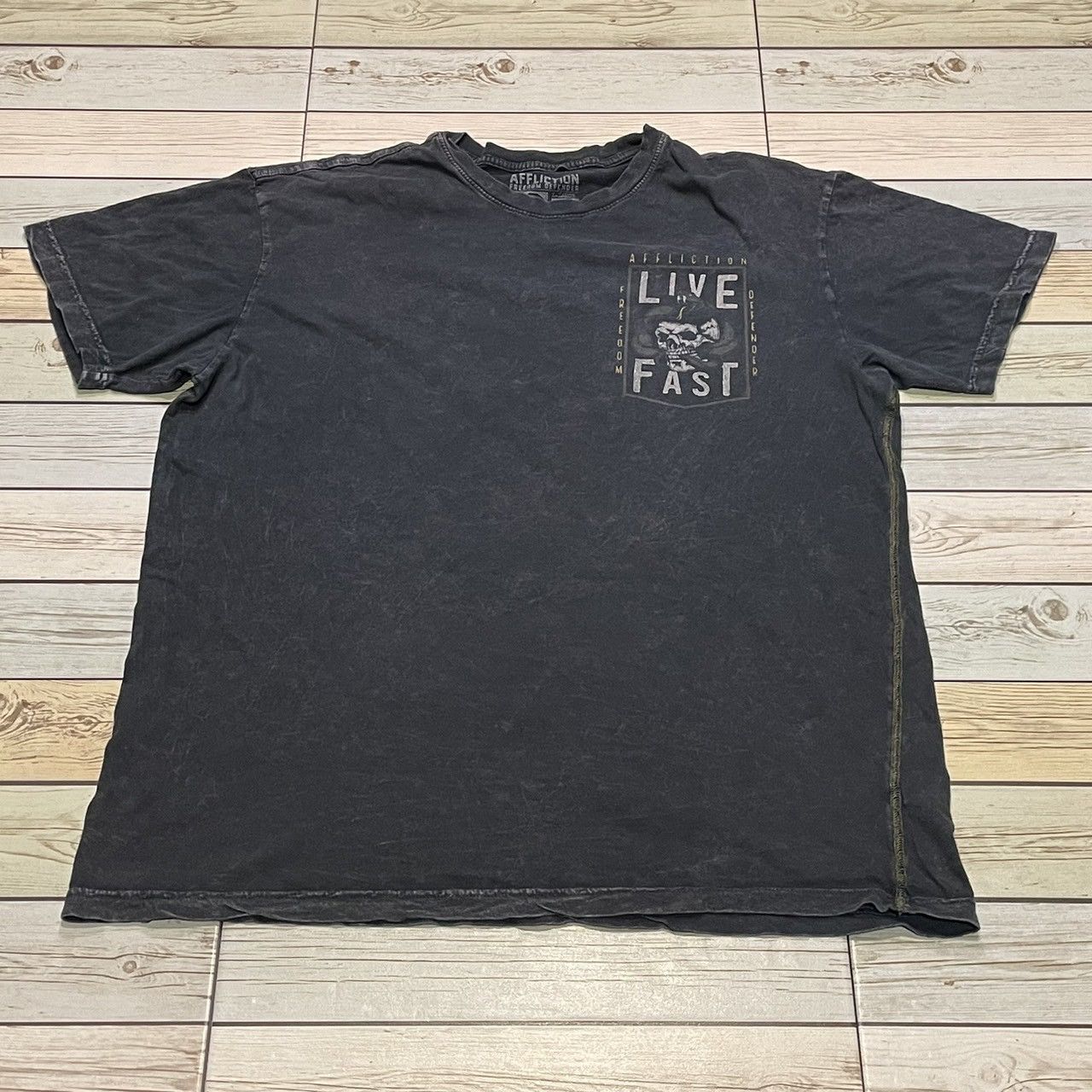 Affliction × Ed Hardy × Tapout Rare Affliction Wings Cross Tee Y2K Style Size US XL / EU 56 / 4 - 2 Thumbnail