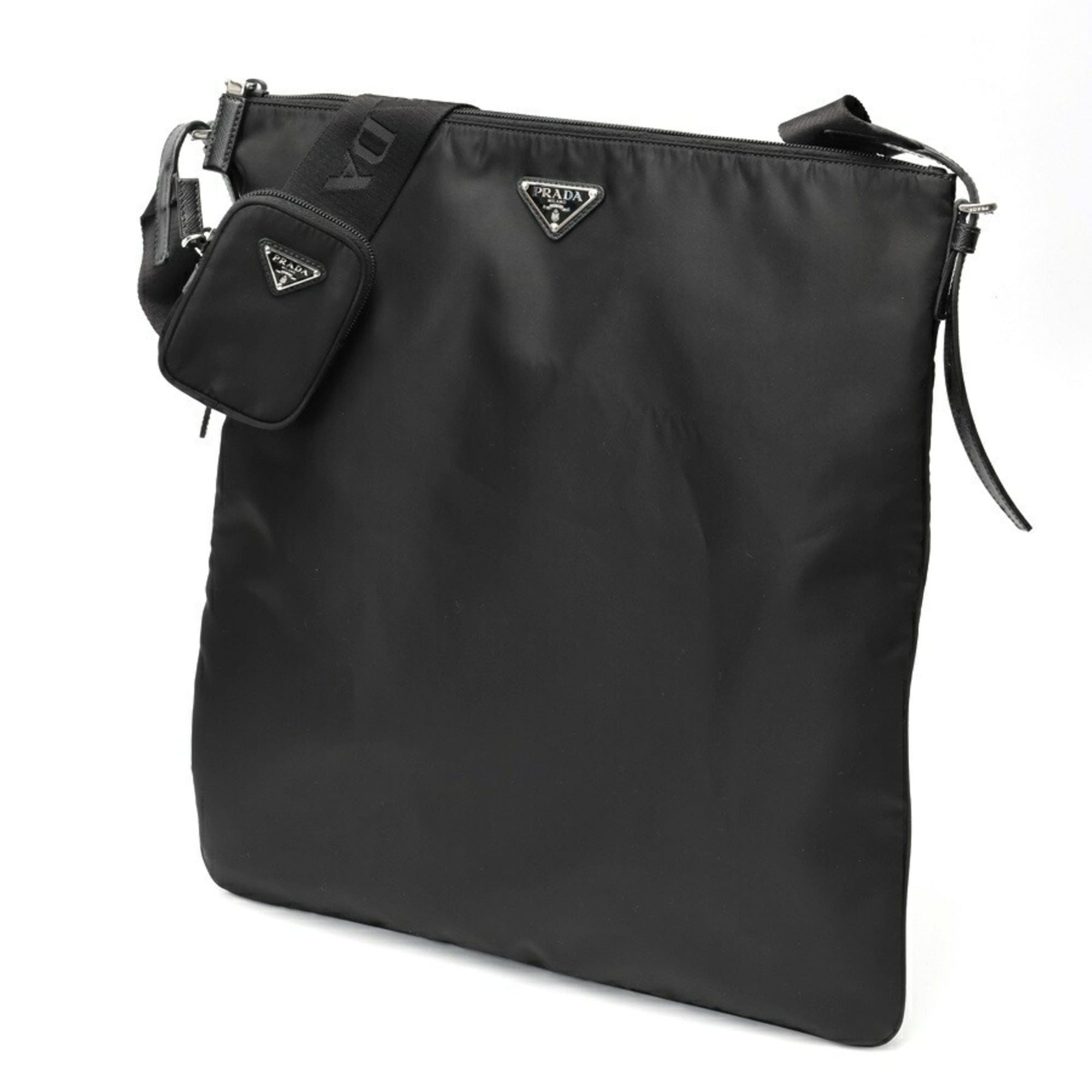 Prada Prada Shoulder Bag 2VH123 Nylon Saffiano Leather Black Size ONE SIZE - 1 Thumbnail