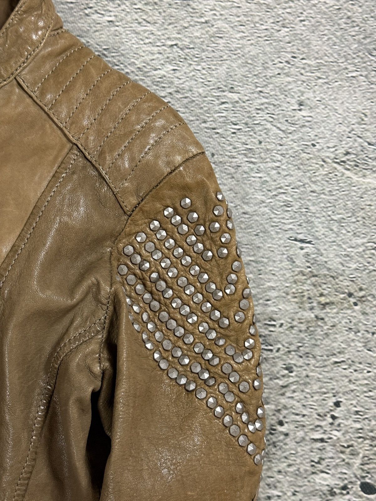 True Religion True Religion leather jacket brown Y2K Avant Garde studded Size M / US 6-8 / IT 42-44 - 6 Thumbnail