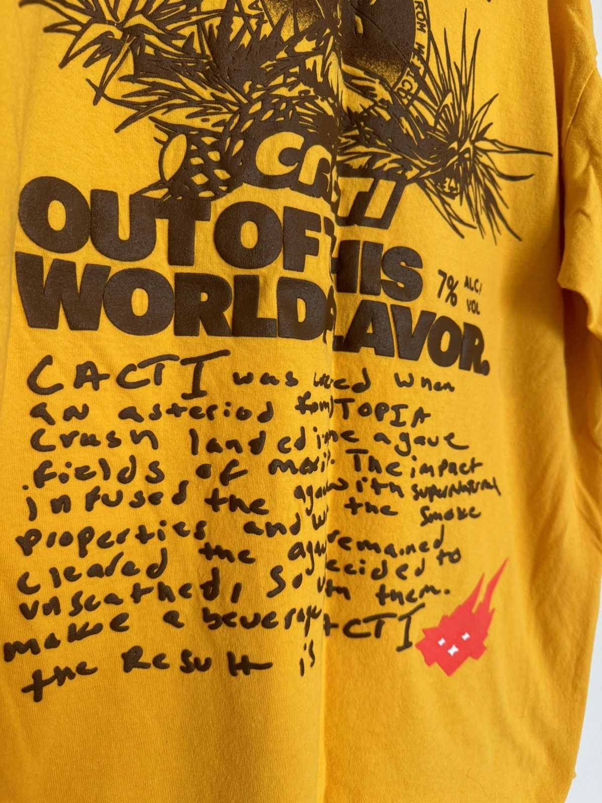 Travis Scott Cacti Brown Puff Print Yellow Long Sleeve Tee Size US L / EU 52-54 / 3 - 4 Thumbnail