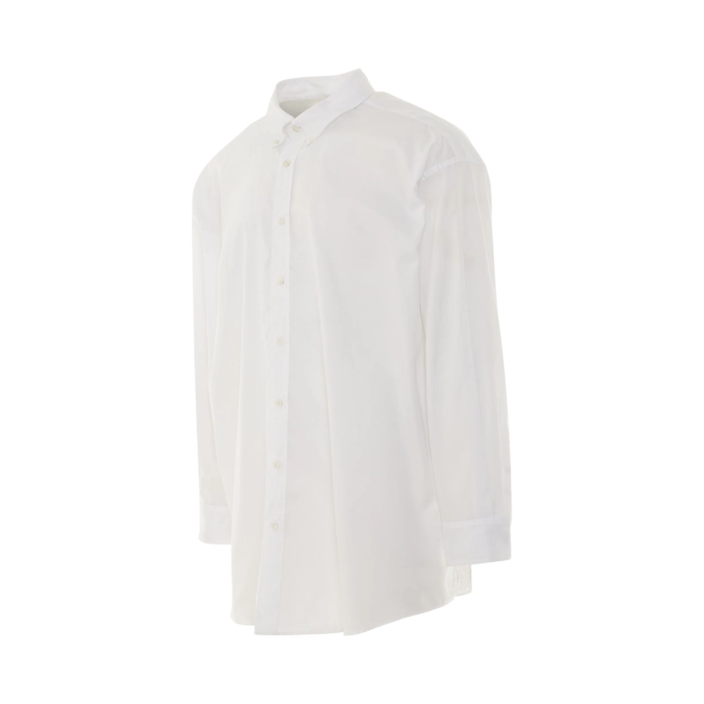 Maison Margiela o1mris0824 Oversize Shirt in White Size US L / EU 52-54 / 3 - 2 Thumbnail