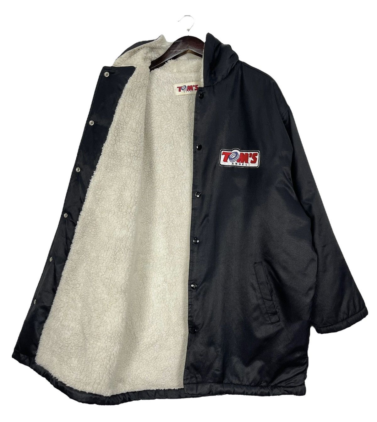 image of 90's Vintage Tom’S Angel Motor Racing Jacket in Black, Men's (Size Medium)