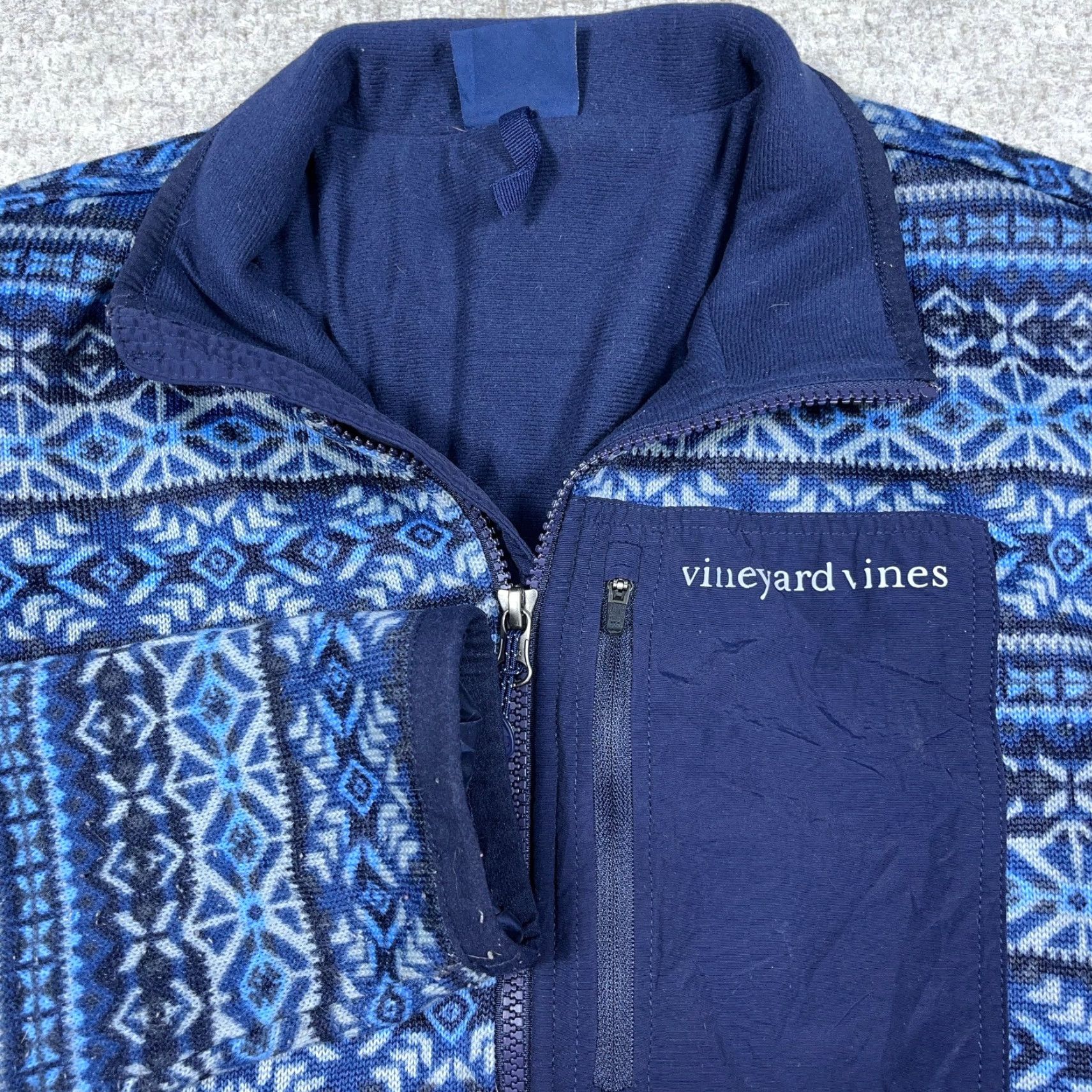 Vineyard Vines Vineyard Vines Sweater Small Blue Full Zip Jacket Nordic Southwestern Women Size S / US 4 / IT 40 - 2 Thumbnail