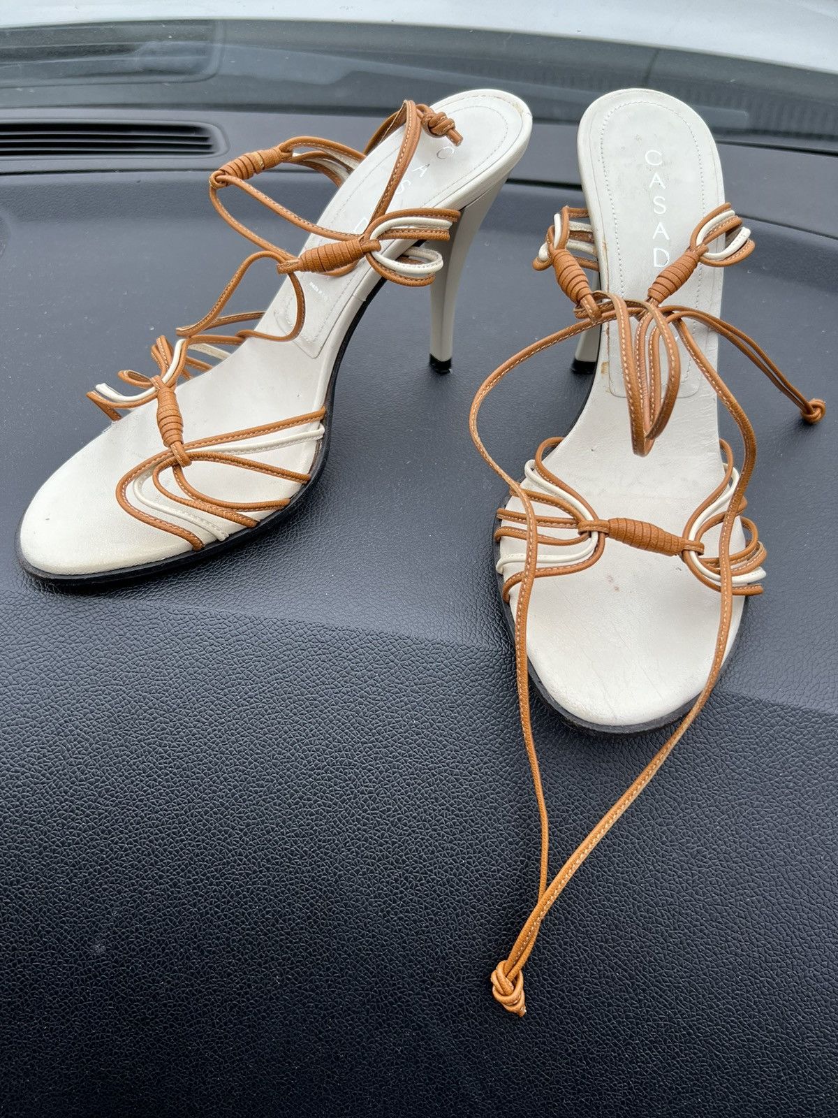 image of Casadei Vintage Heel Shoes Size 6 in Beige, Women's