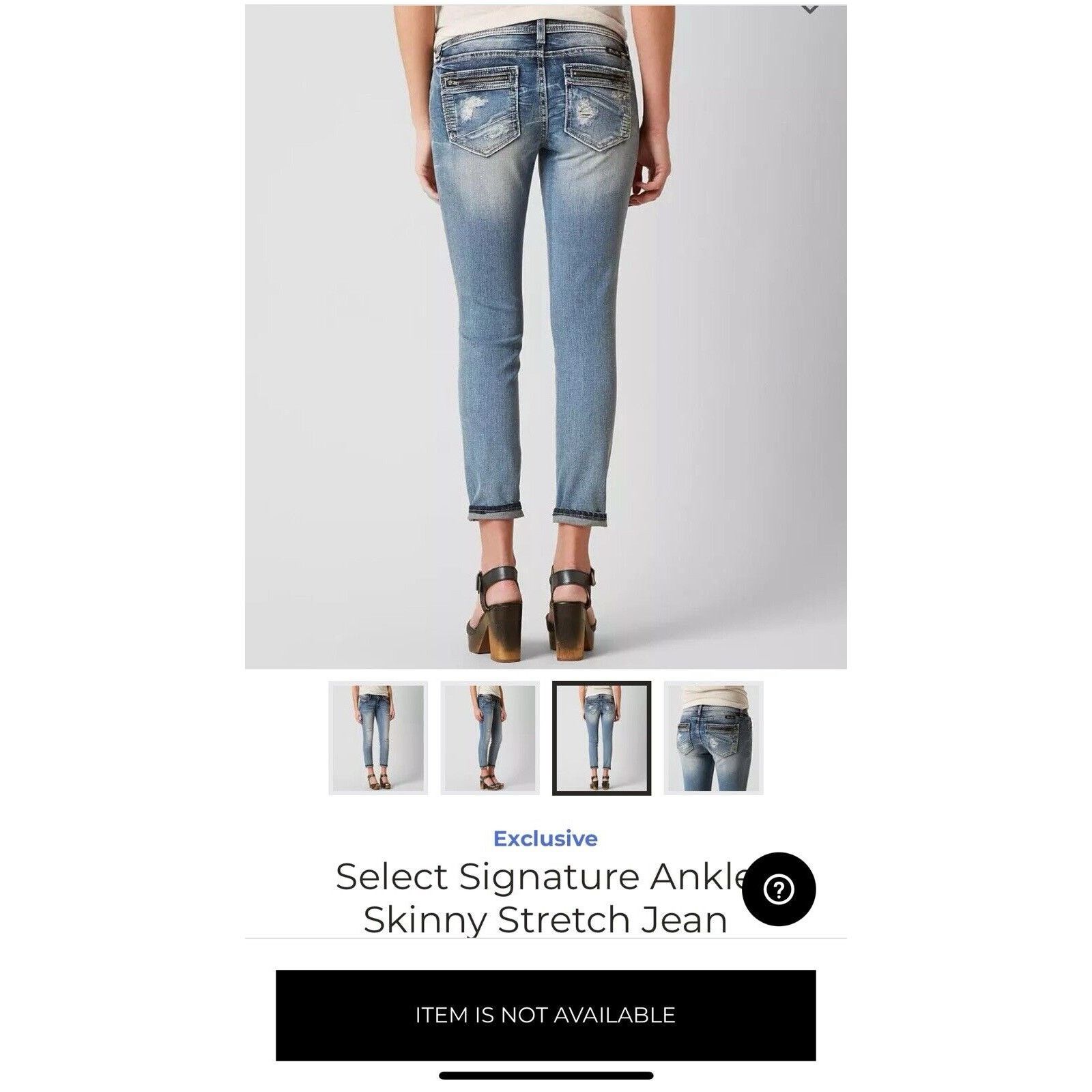 Miss Me Miss Me Ankle Skinny Low Rise Jeans Distressed Sz 27 Size 27" / US 4 / IT 40 - 18 Thumbnail