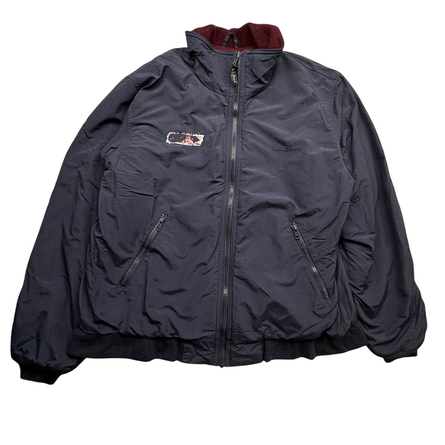 L.L. Bean LL Bean Warm Up Fleece Lined Coach Jacket Mens Medium Navy Size US M / EU 48-50 / 2 - 1 Thumbnail