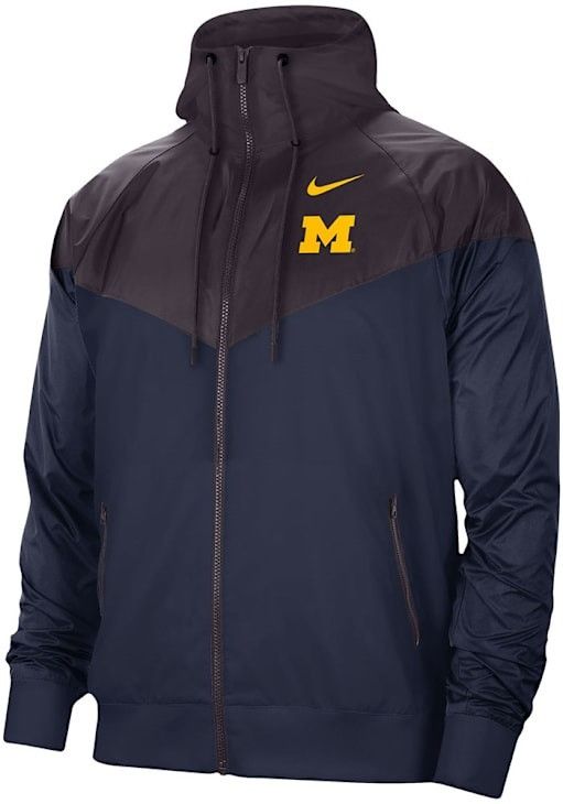 Michigan Wolverines Navy Blue Nike Windrunner Light Jacket