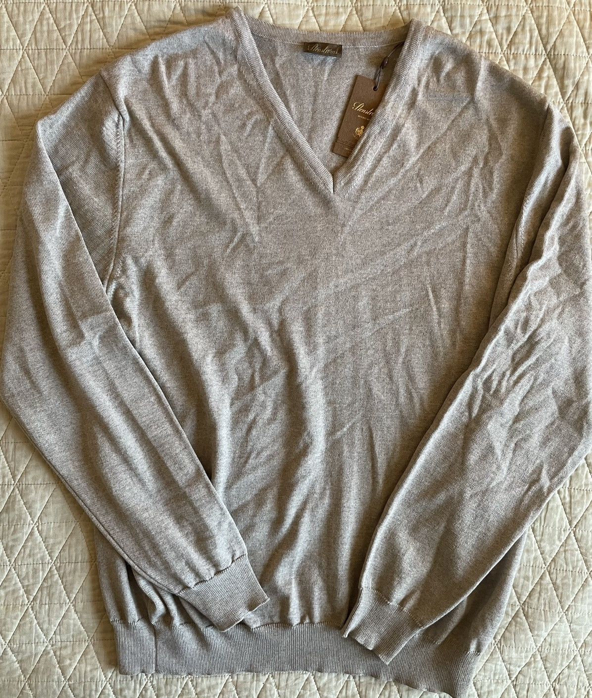 Strenstroms Merino Wool V-Neck Neck Sweater Size US XL / EU 56 / 4 - 2 Thumbnail