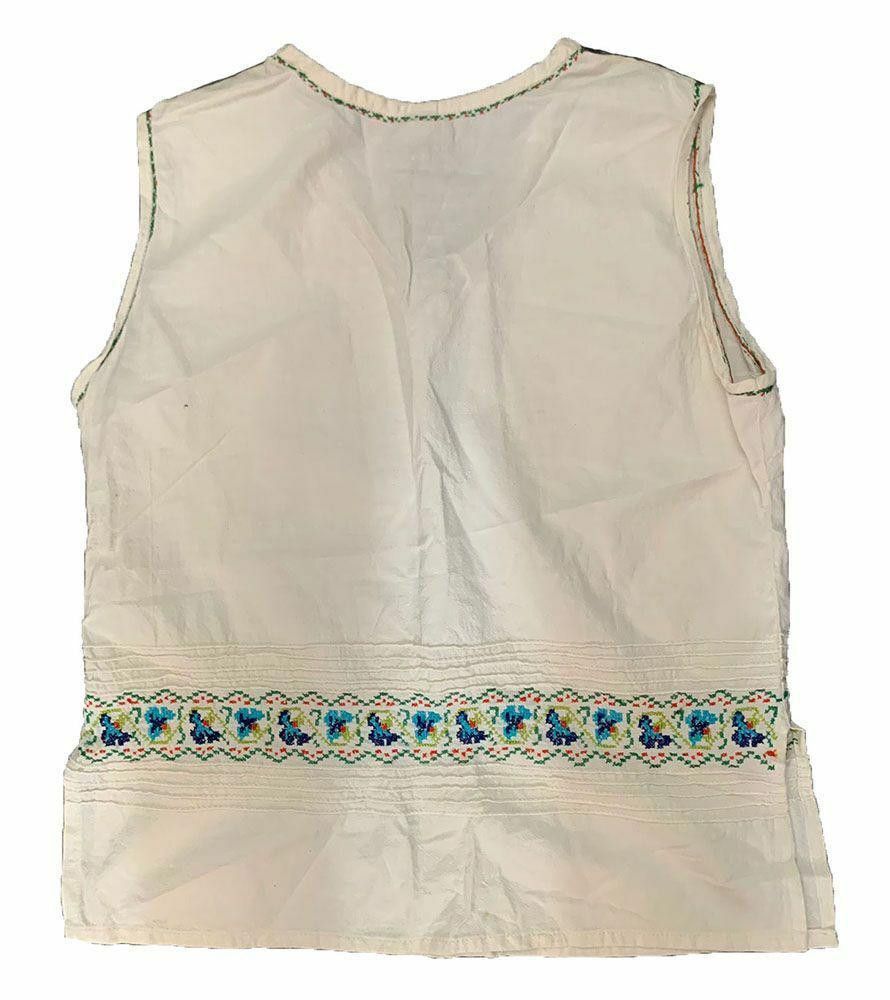 Designer Pre Owned White Hand Made Blouse M Size M / US 6-8 / IT 42-44 - 3 Thumbnail