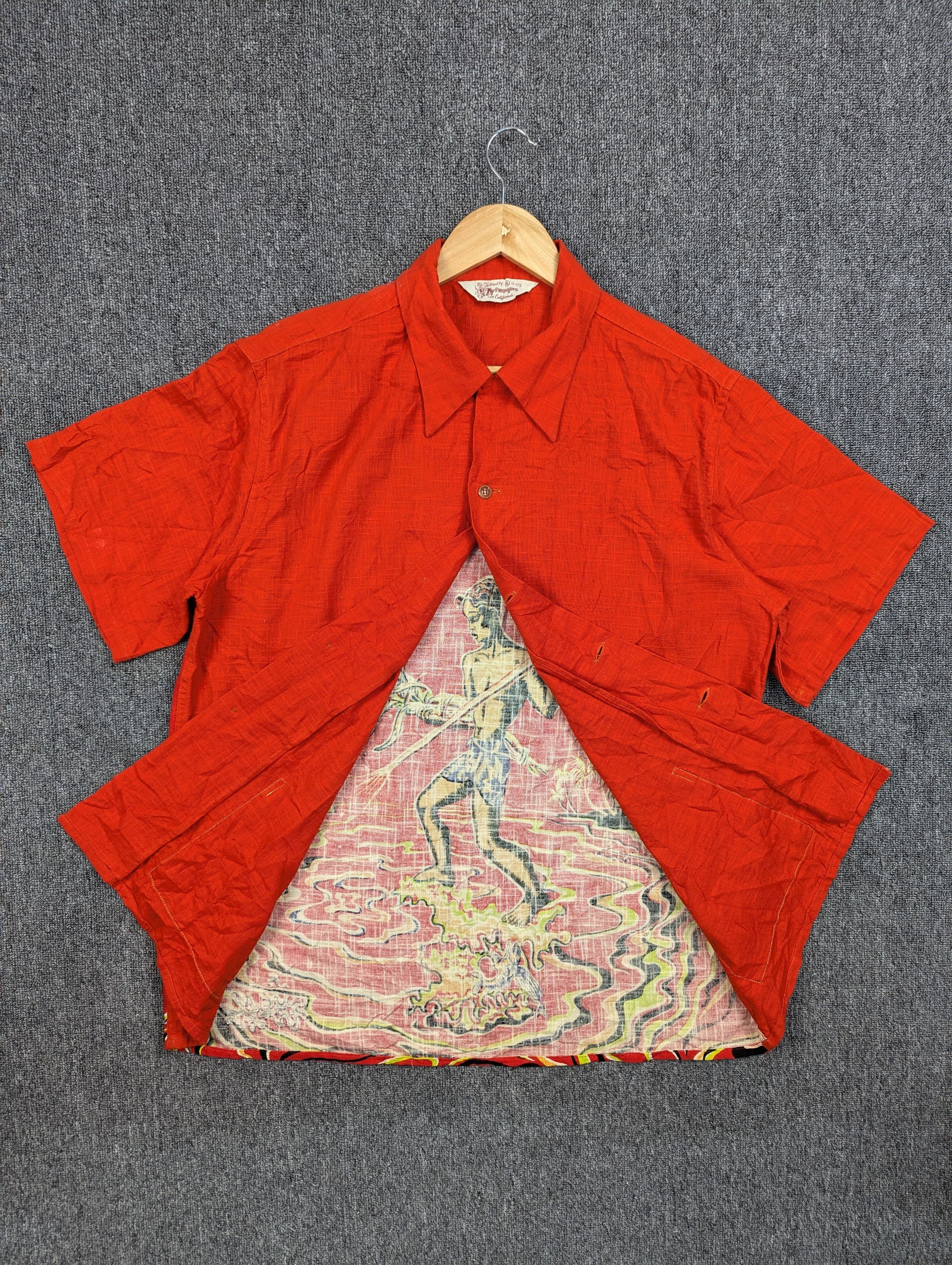 Sun Surf 1950s Sunsurf Torch Fisherman Back Panel Aloha Shirt Size US XL / EU 56 / 4 - 9 Thumbnail